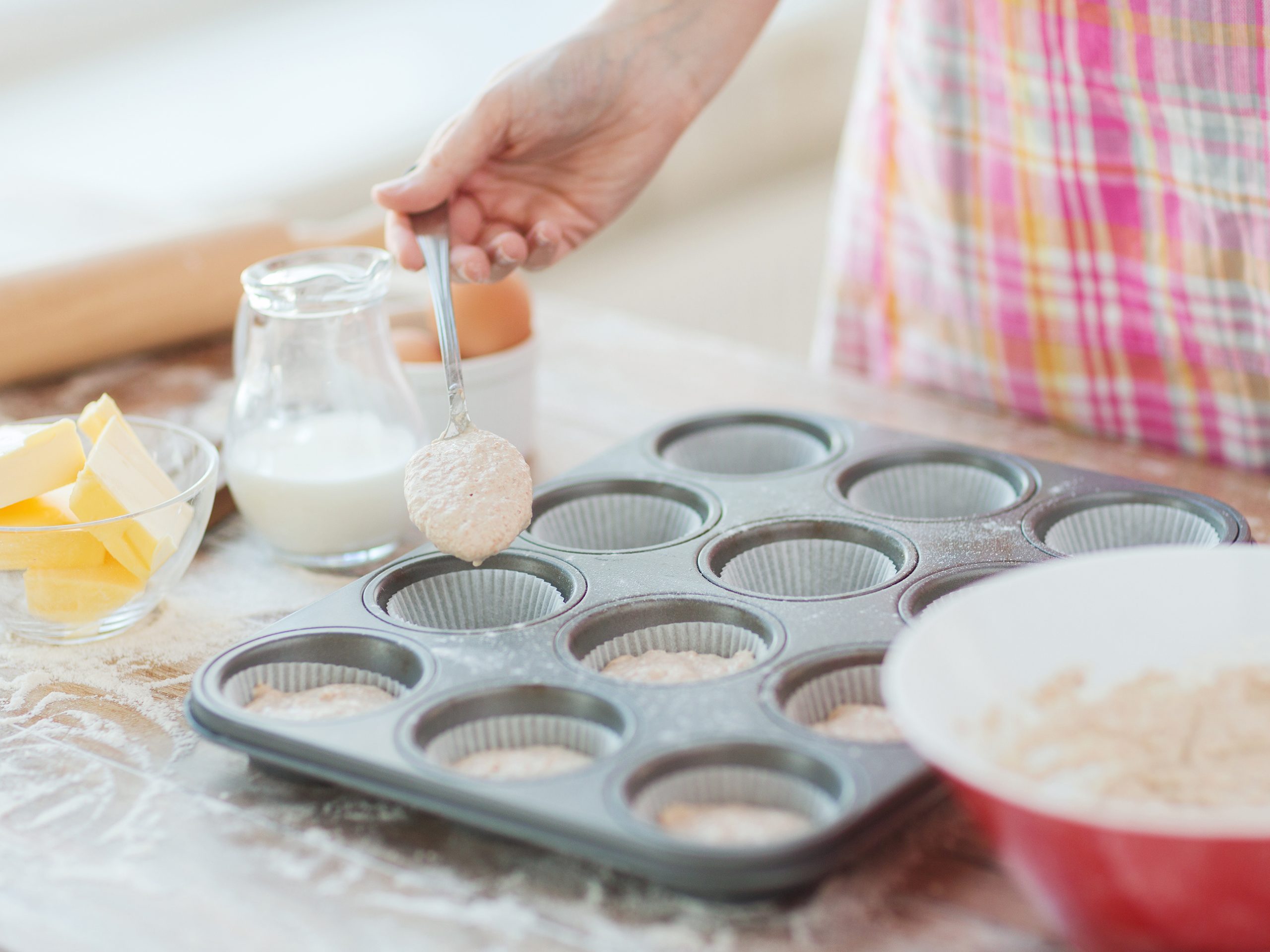 Normale Kuchenrezepte in Muffinförmchen backen?
