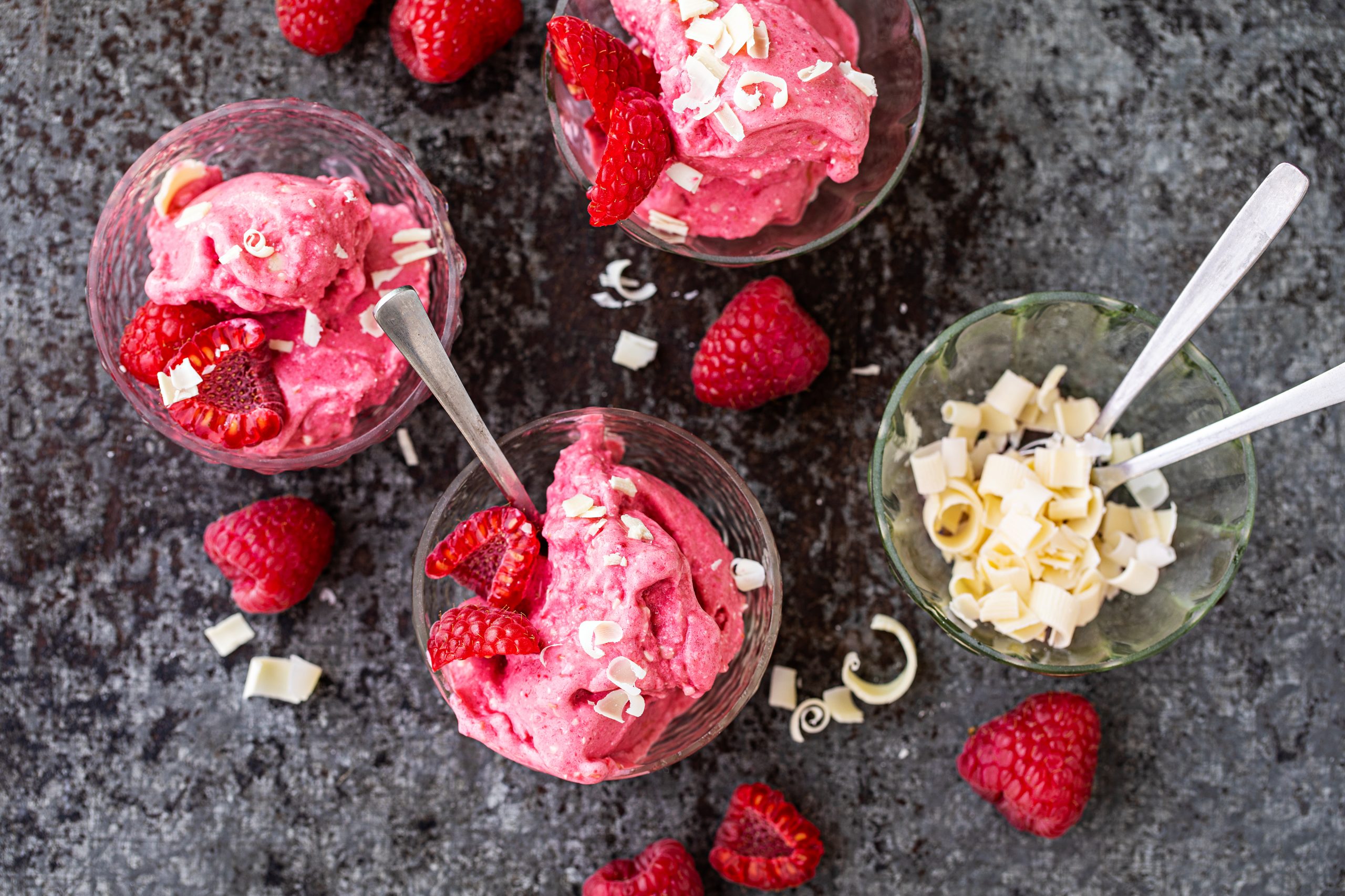 Frozen yogurt express à la framboise