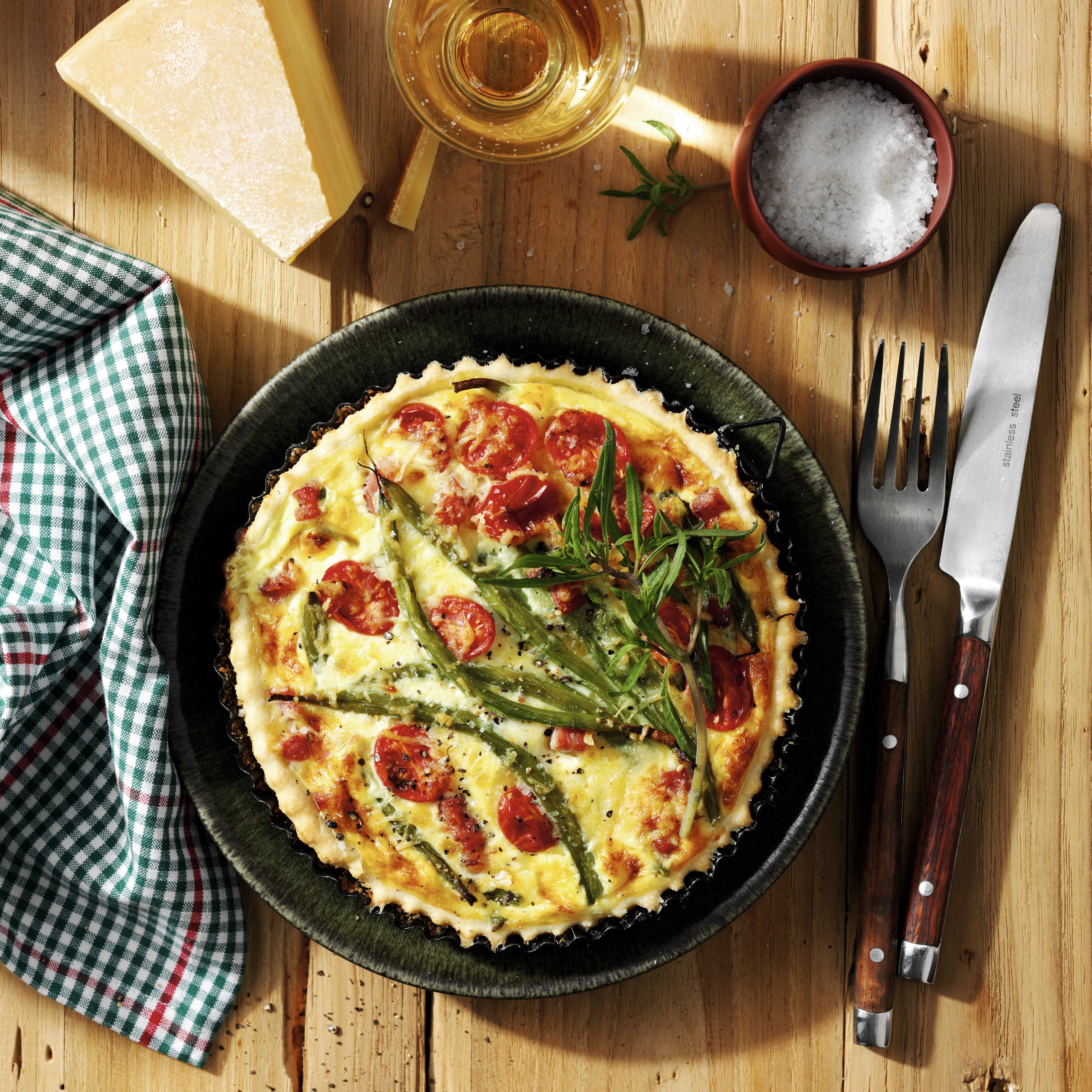 Älpler-Bohnen-Tomaten-Quiche