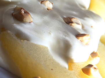 Apfelringe mit Crème Thurgados