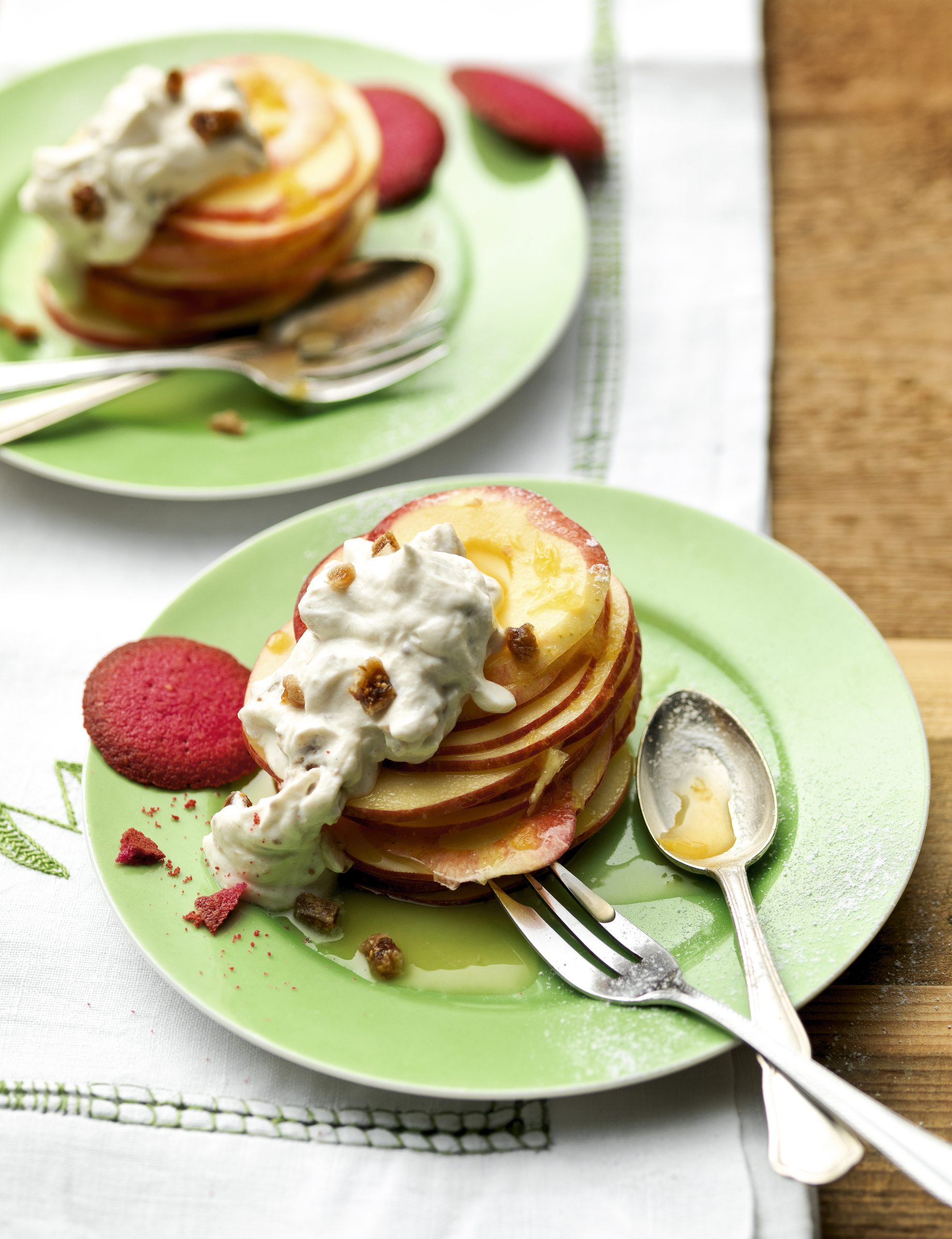 Rondelles de pommes et séré aux figues