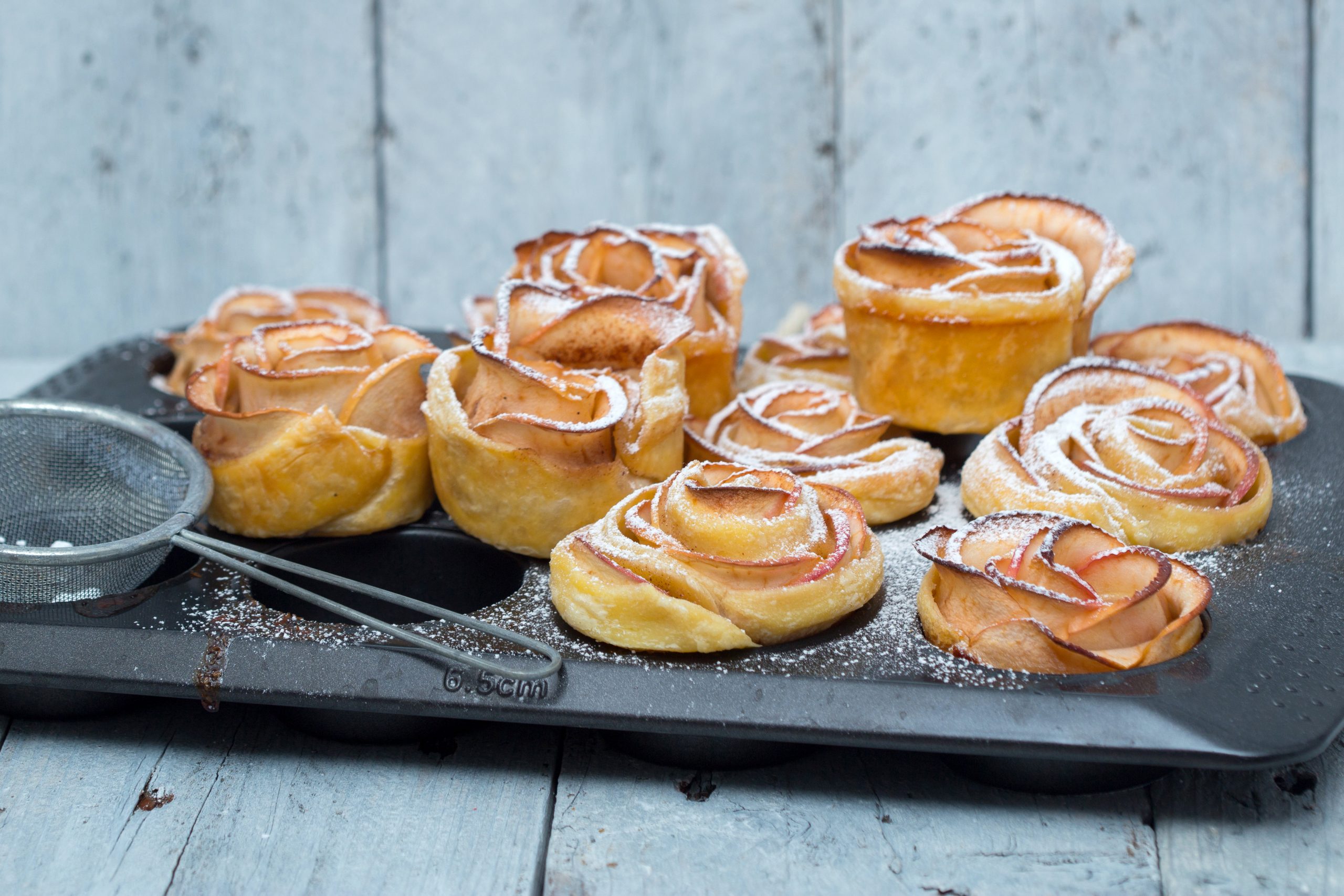 Apfelrosen-Muffins