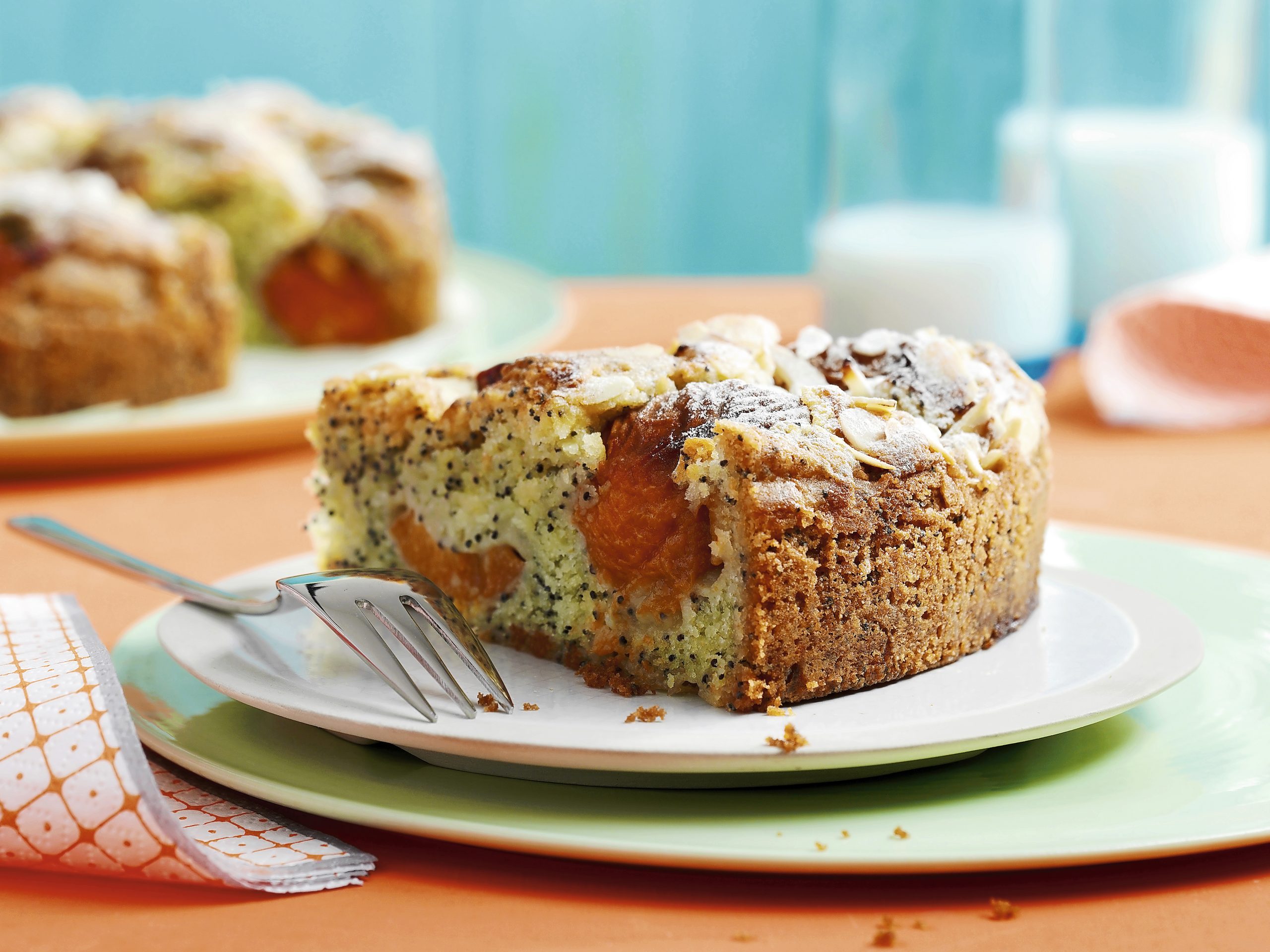 Gâteau aux graines de pavot et aux abricots