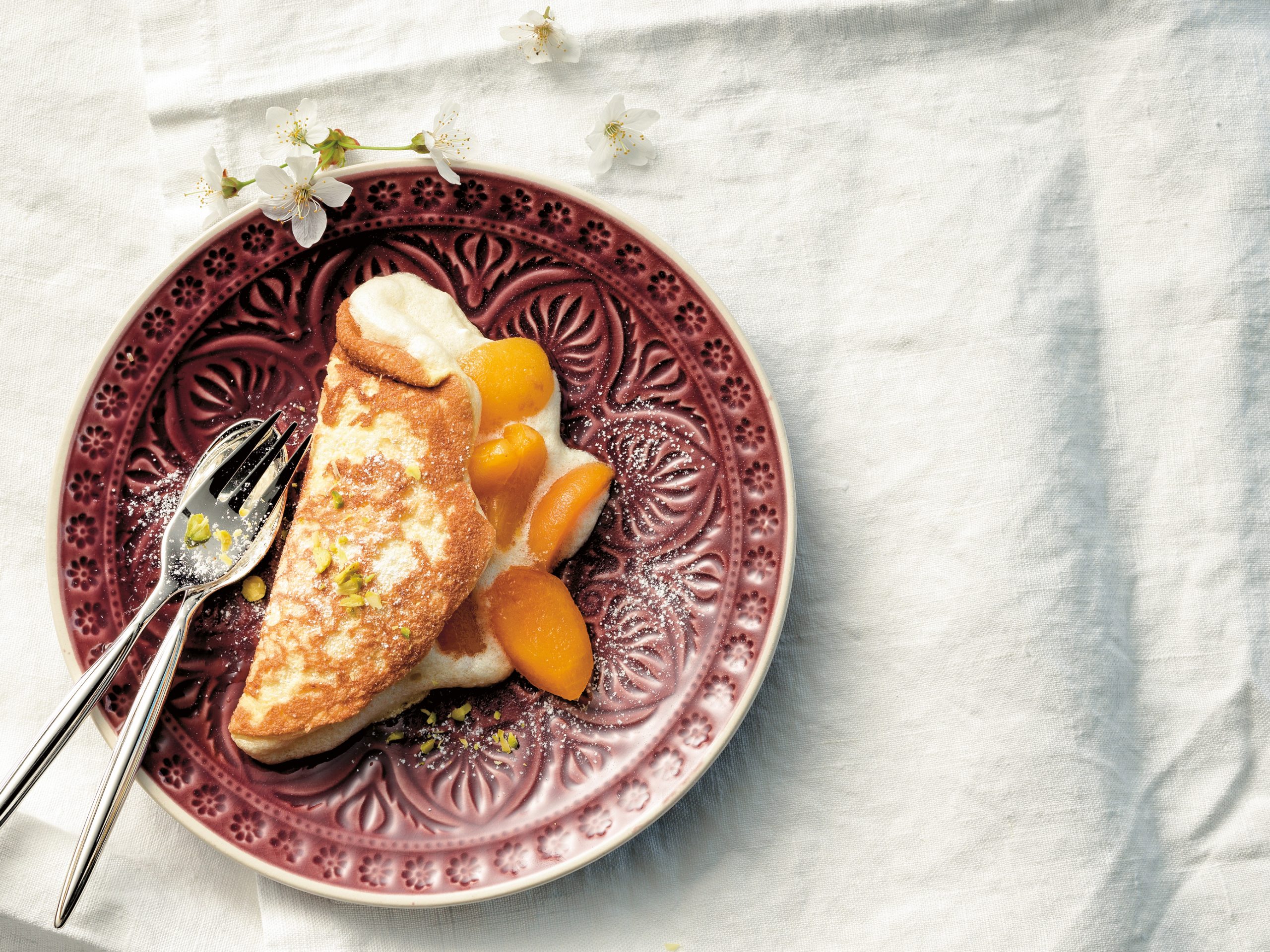 Aprikosen-Omelette soufflée
