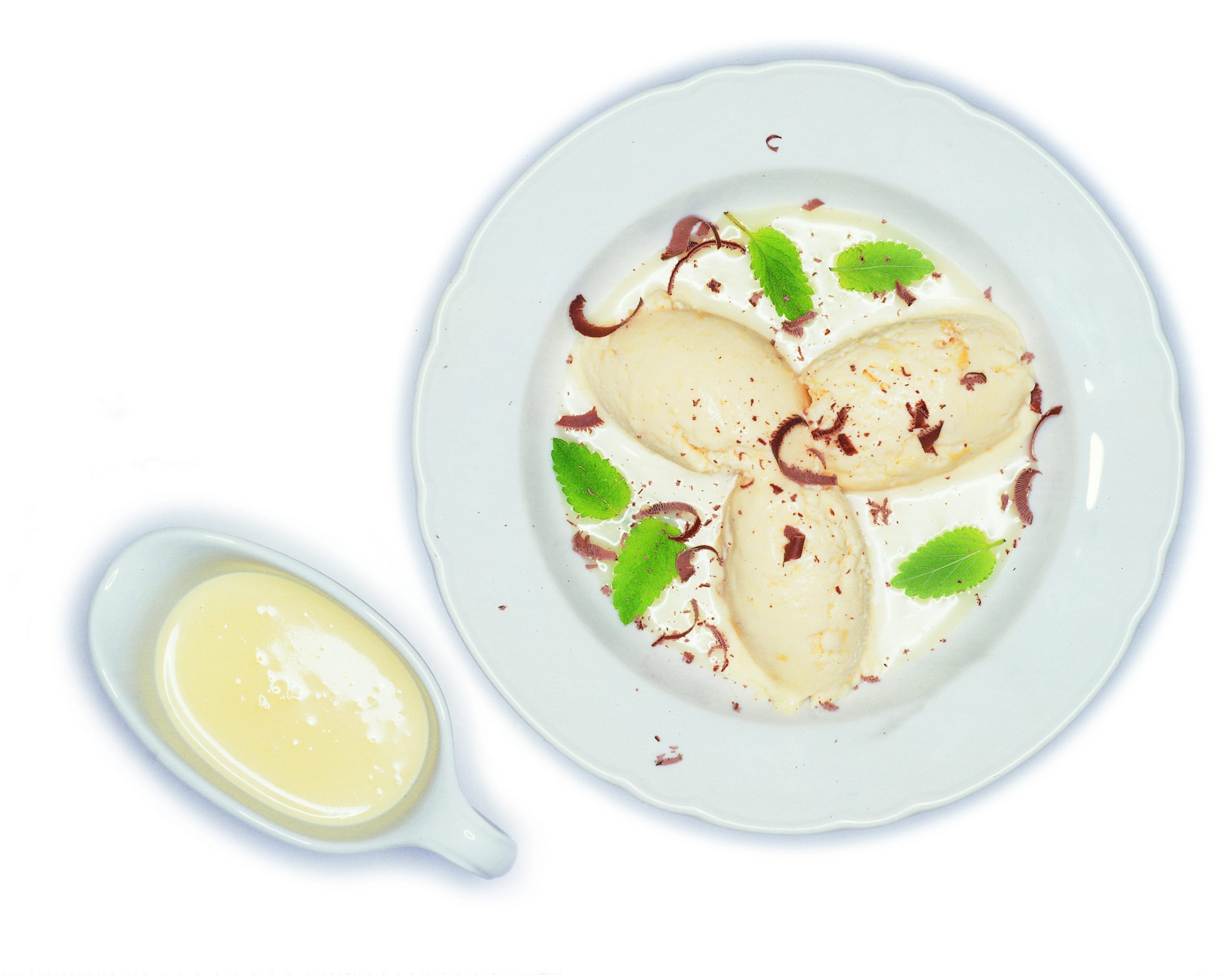 Glace à l'abricot et sauce au vinaigre balsamique