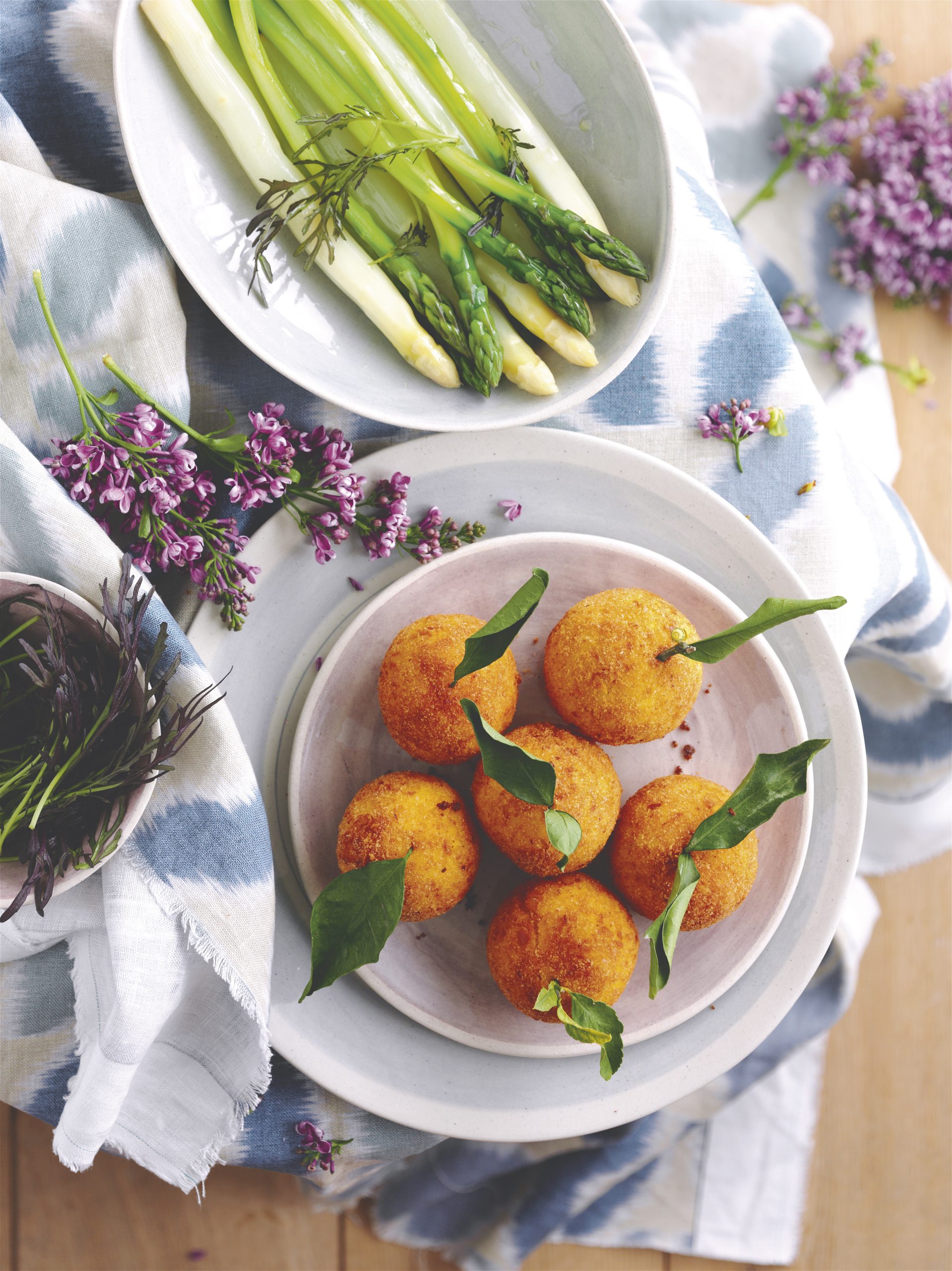 Arancini farcis à la roquette et à la ricotta
