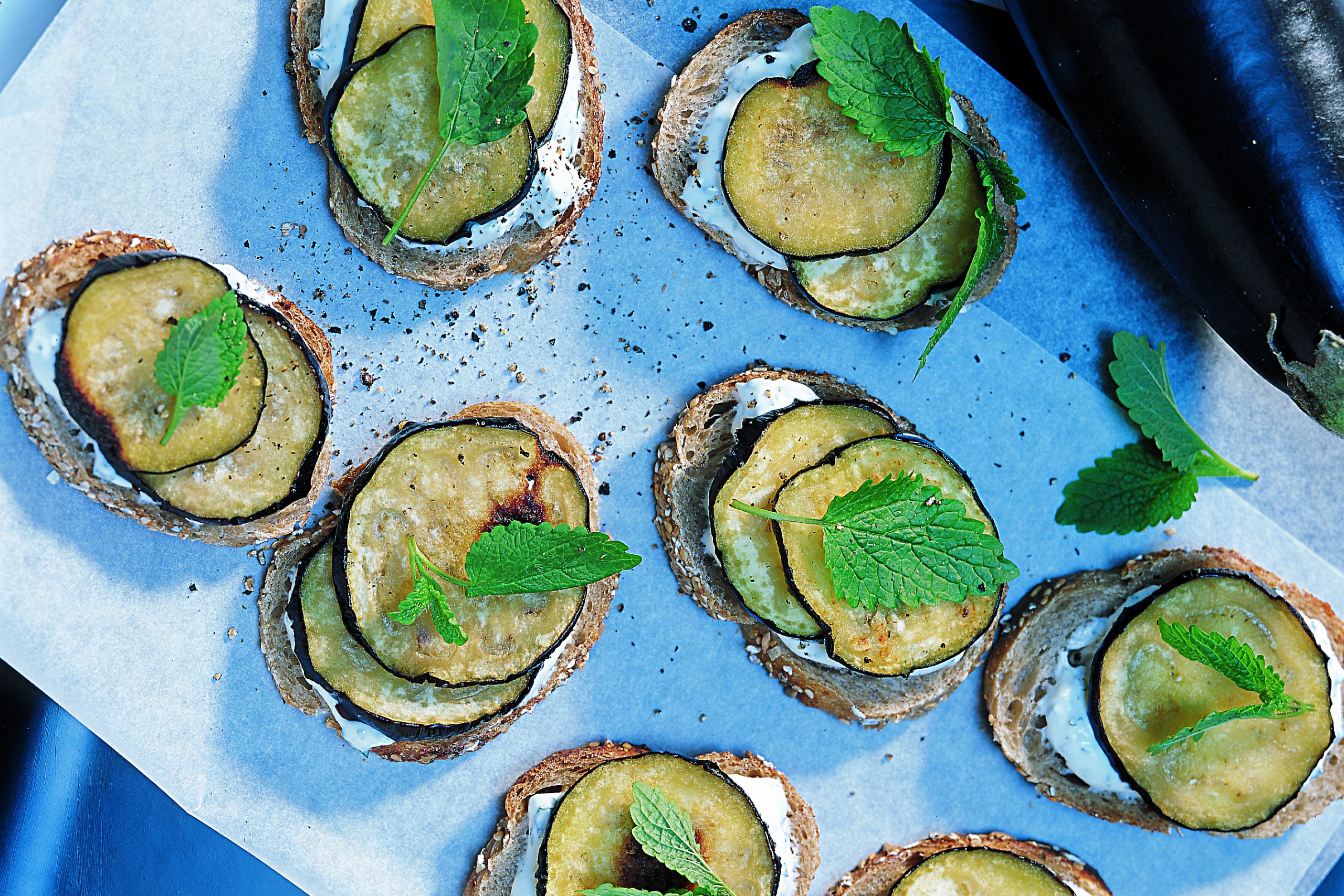Crostini à l'aubergine