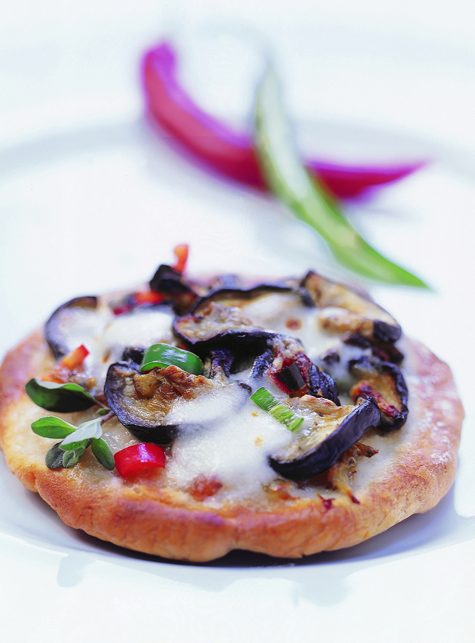 Auberginen-Mozzarella-Pizzette