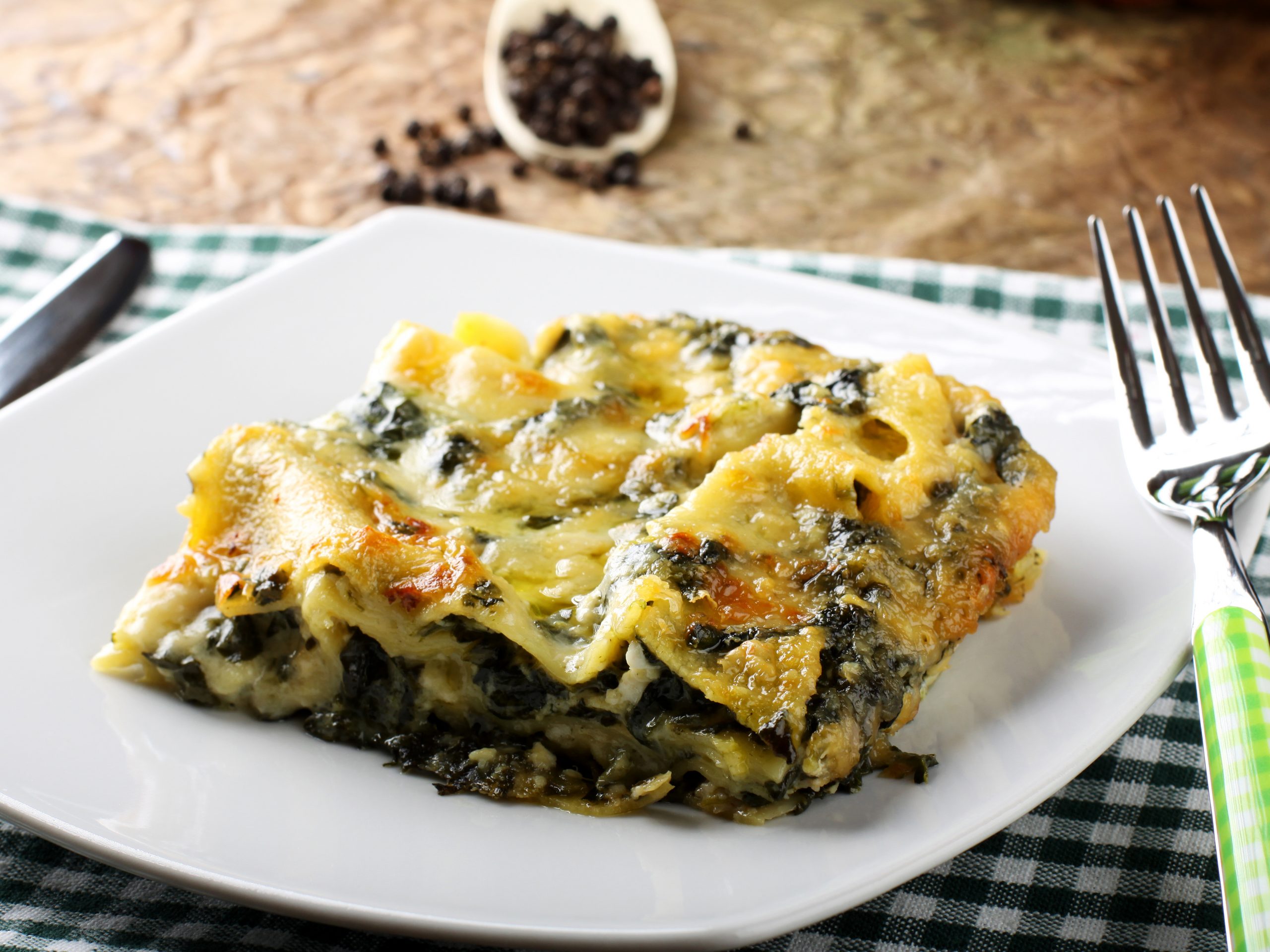 Lasagnes à l'ail des ours et au fromage persillé