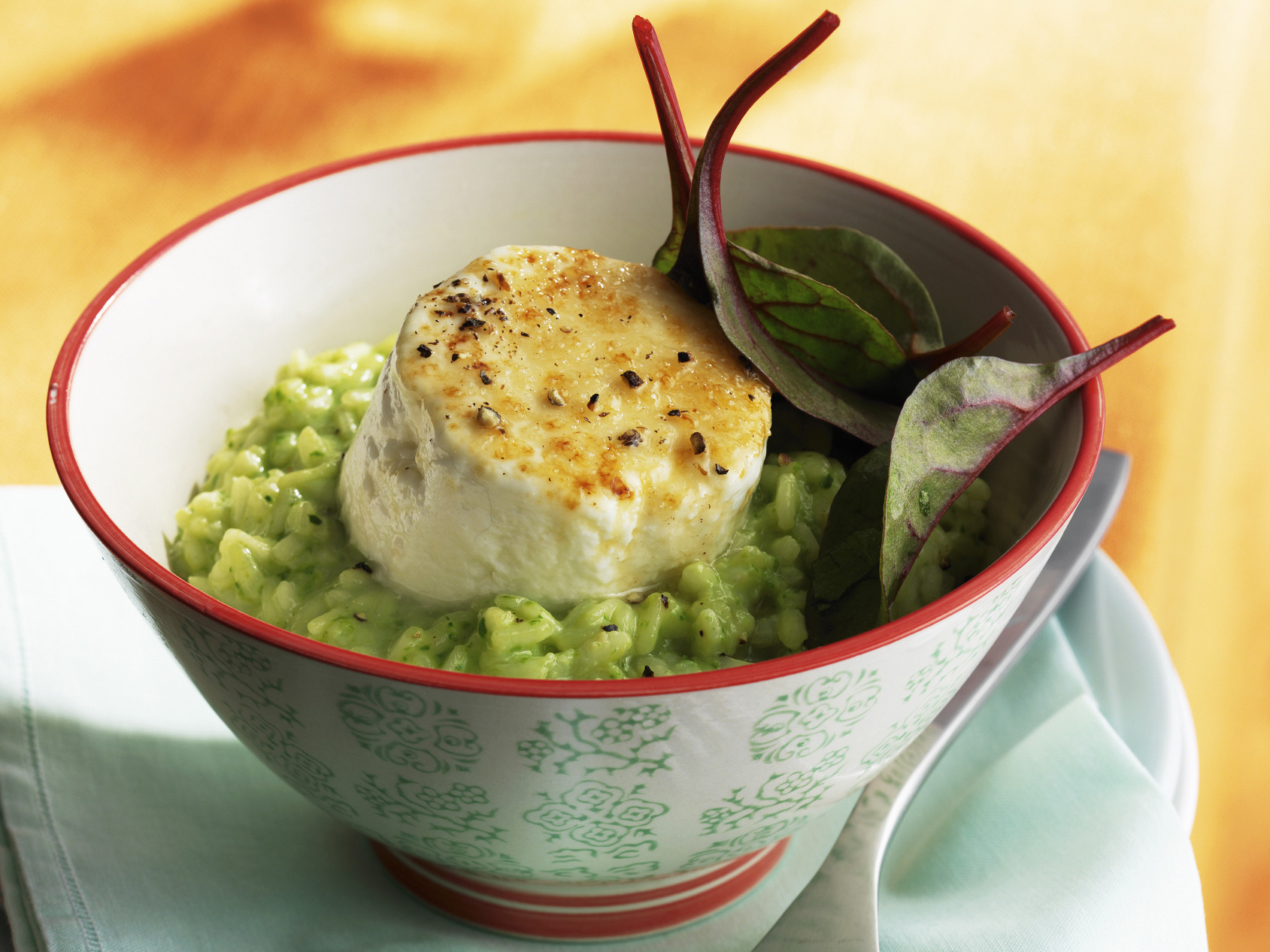 Risotto à l'ail des ours et formaggini