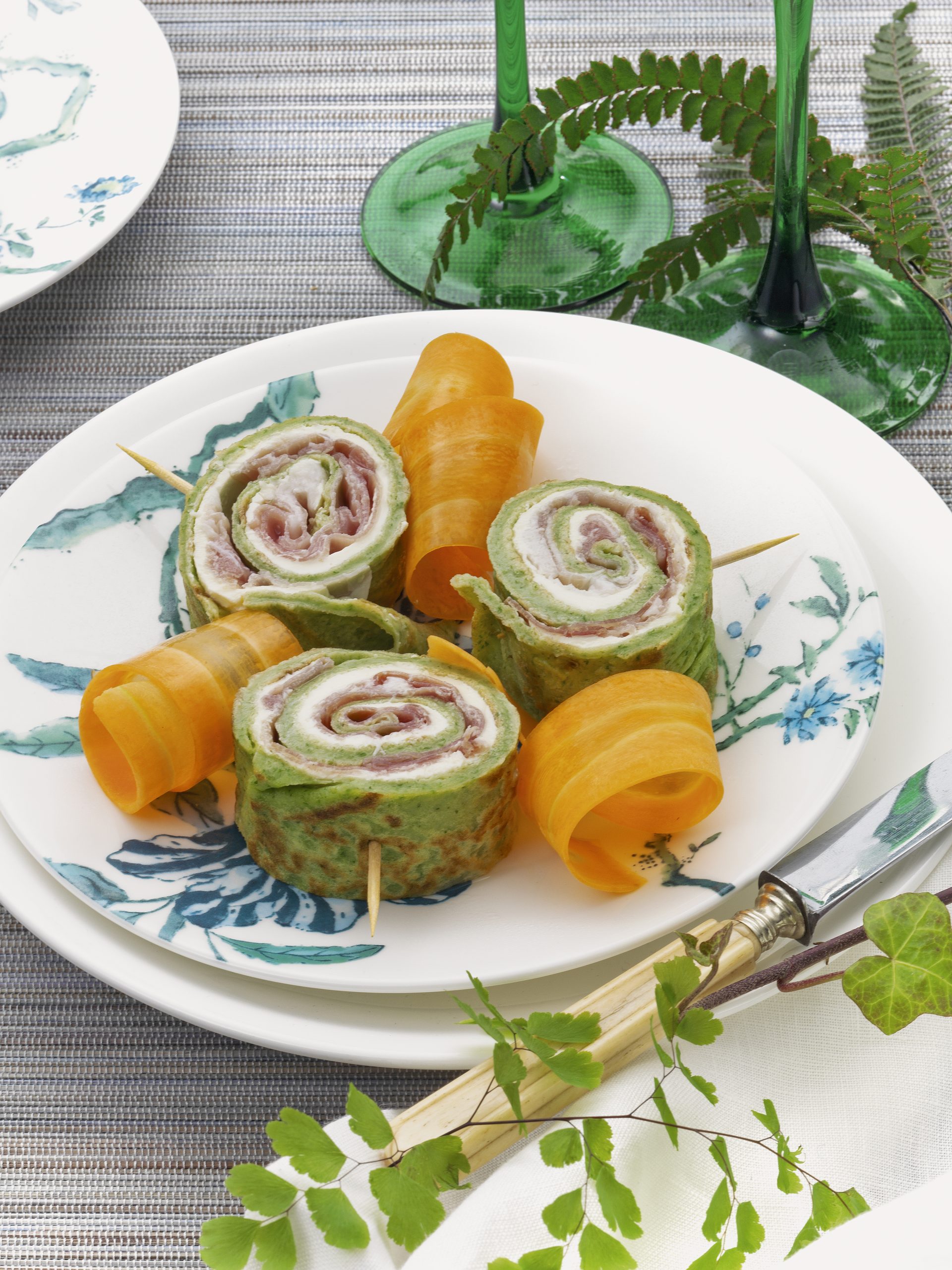 Escargots à l'ail des ours et rubans de carottes