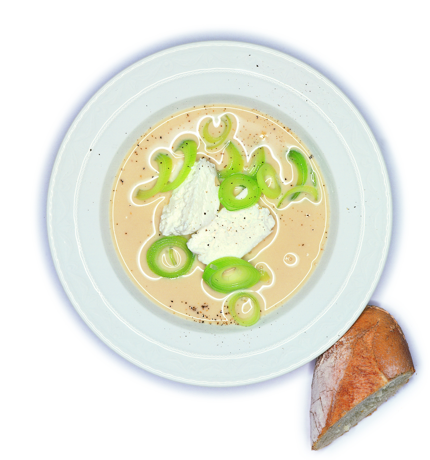 Biersuppe mit Lauch und Formaggini