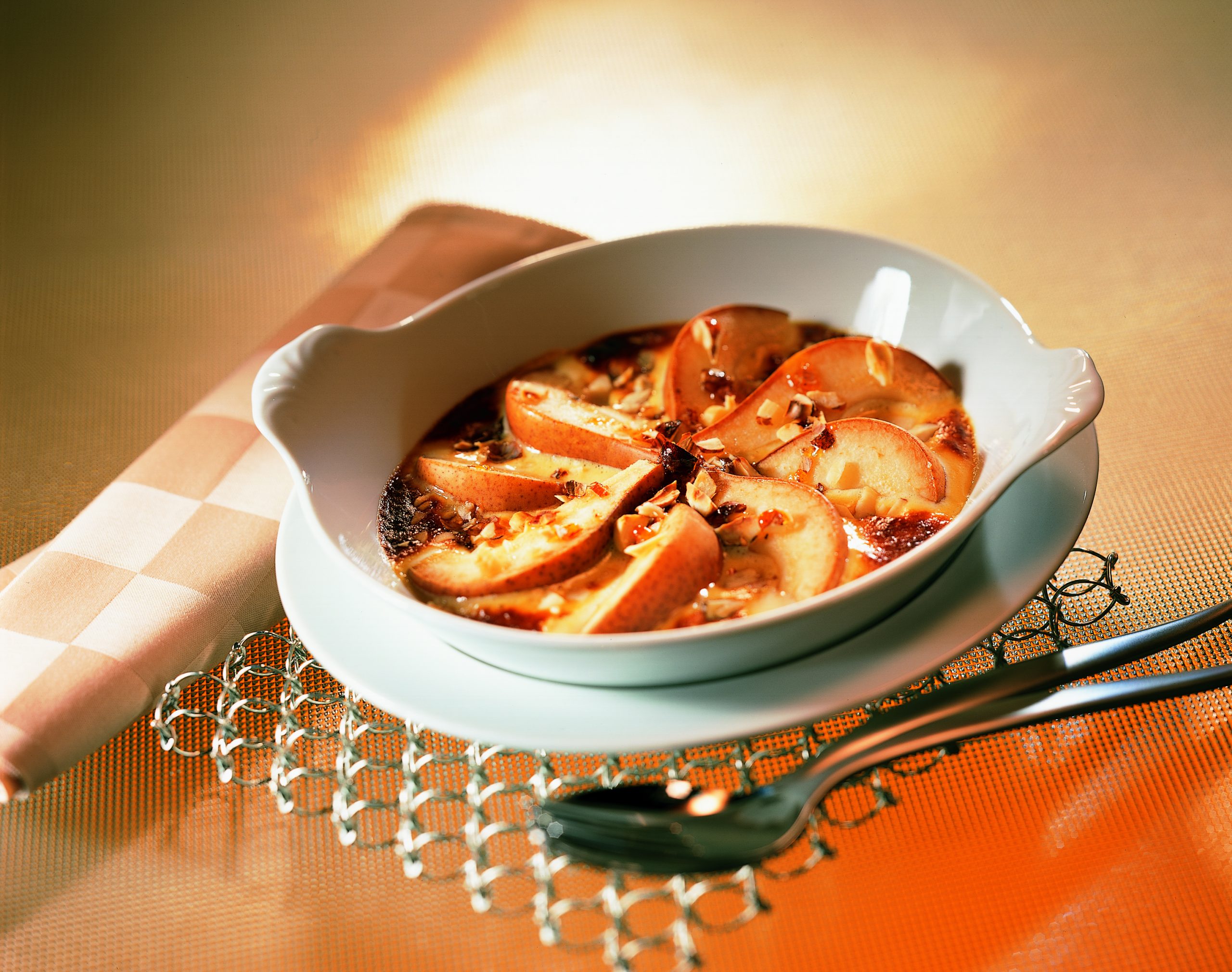 Gratin de poire au nougat