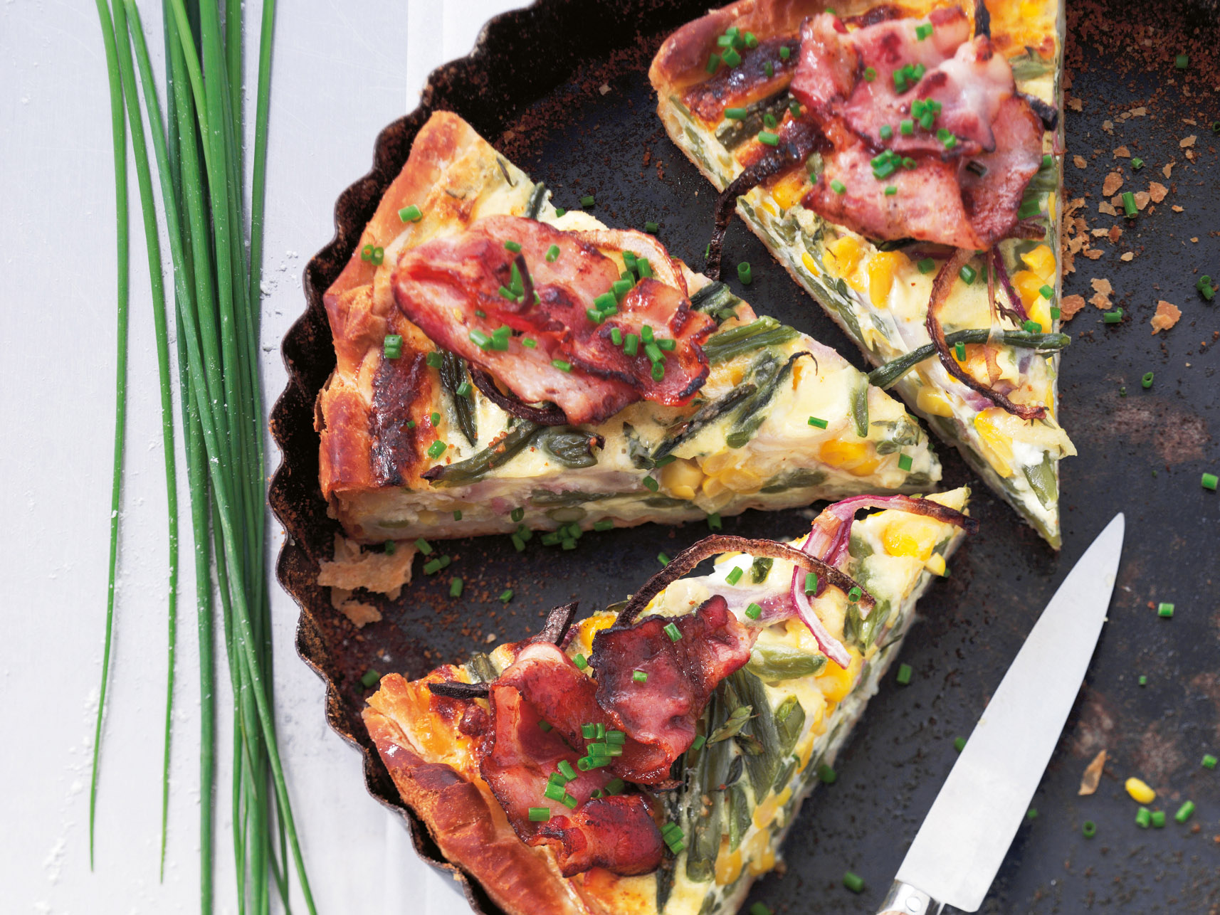 Quiche haricots-maïs