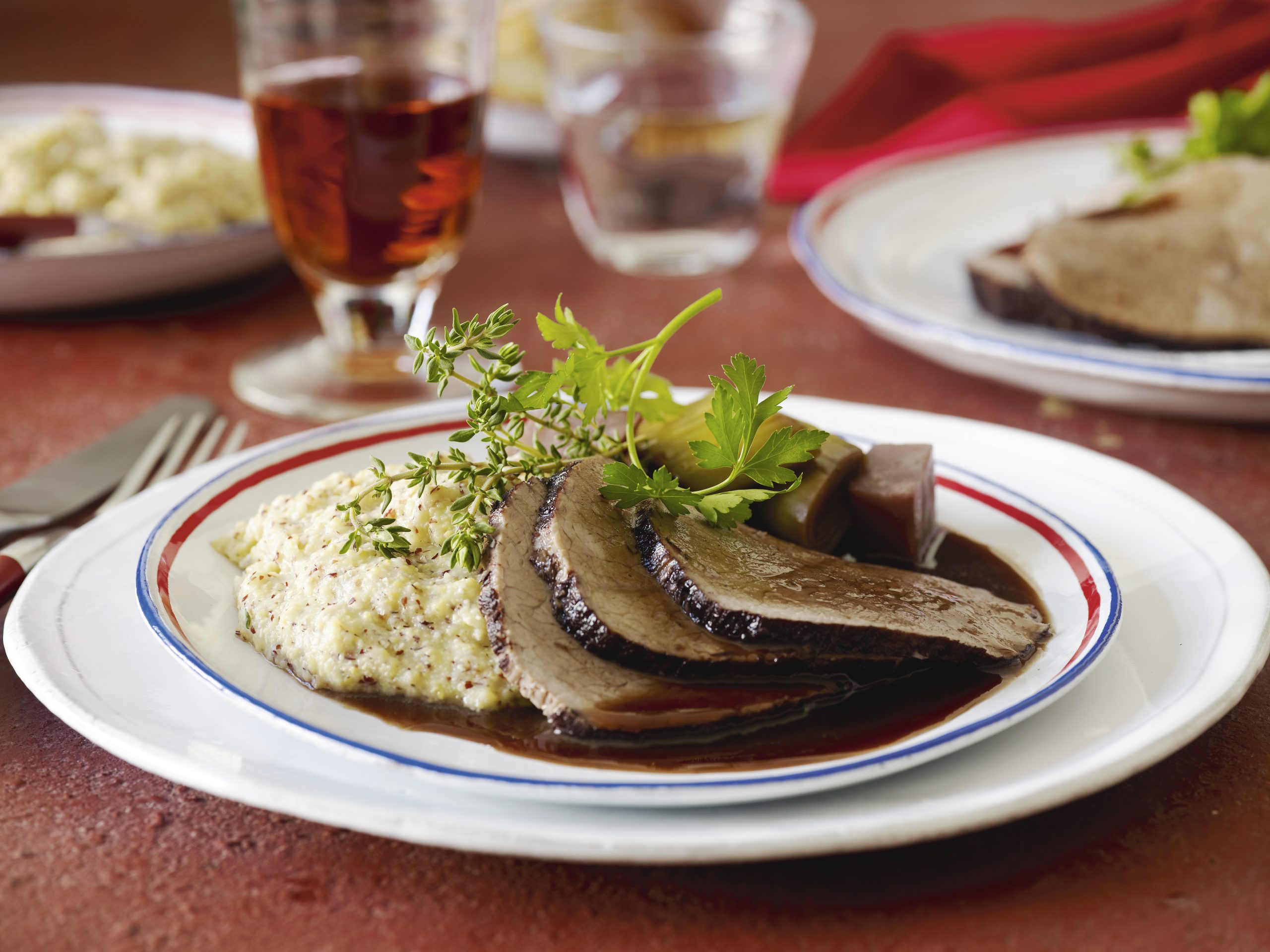 Brasato au Merlot avec polenta