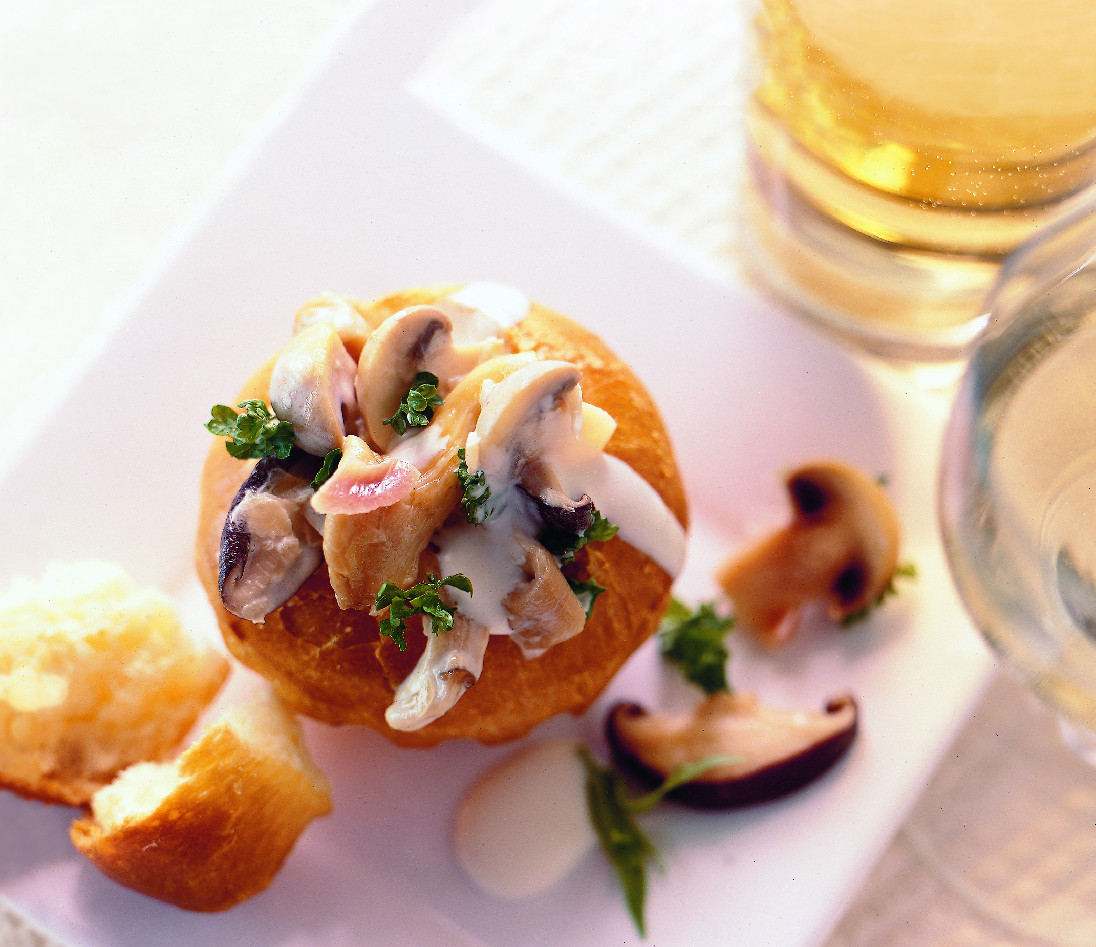 Brioches mit Pilzragout