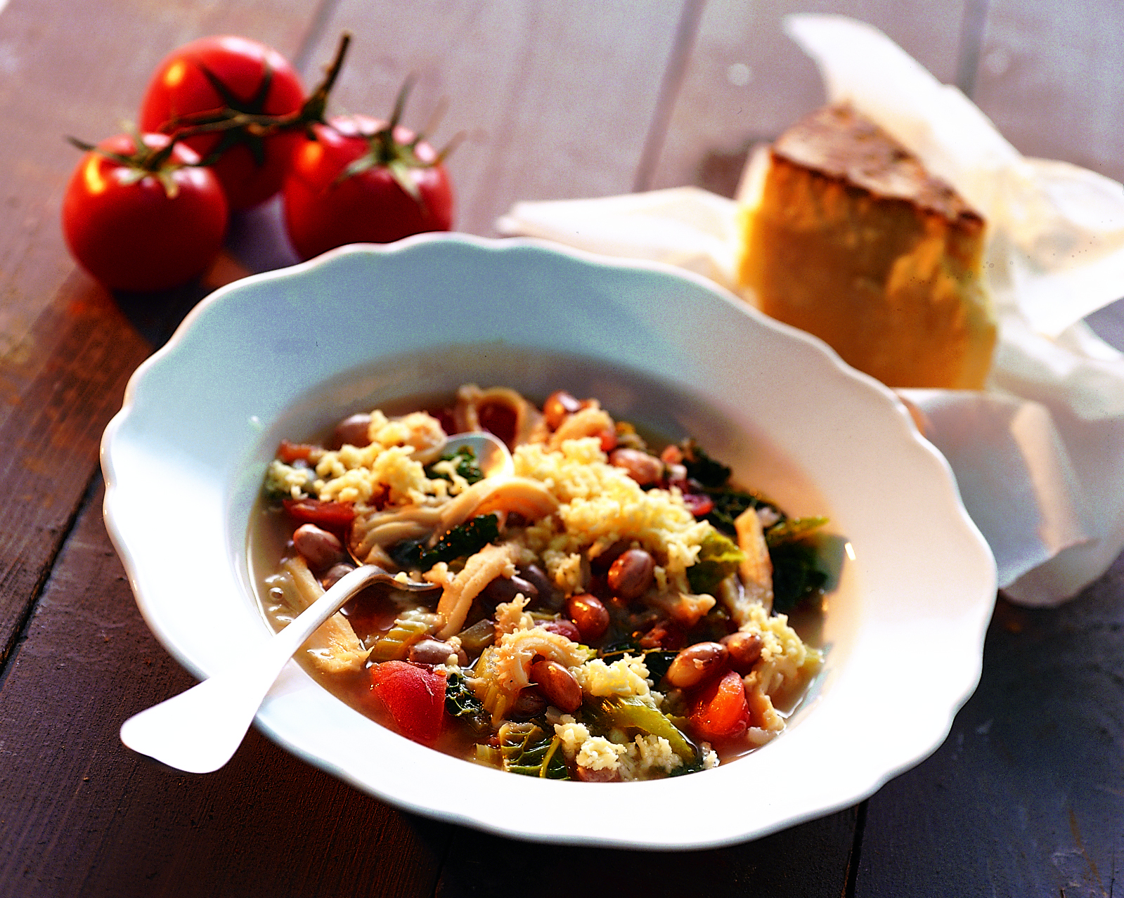 Busecca (soupe tessinoise aux tripes) au fromage de montagne tessinois