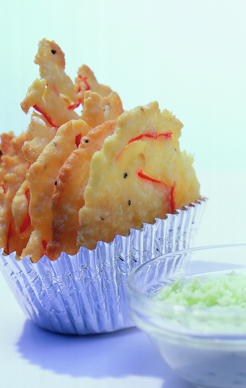 Butterziegelchen mit Schabziger-Dip