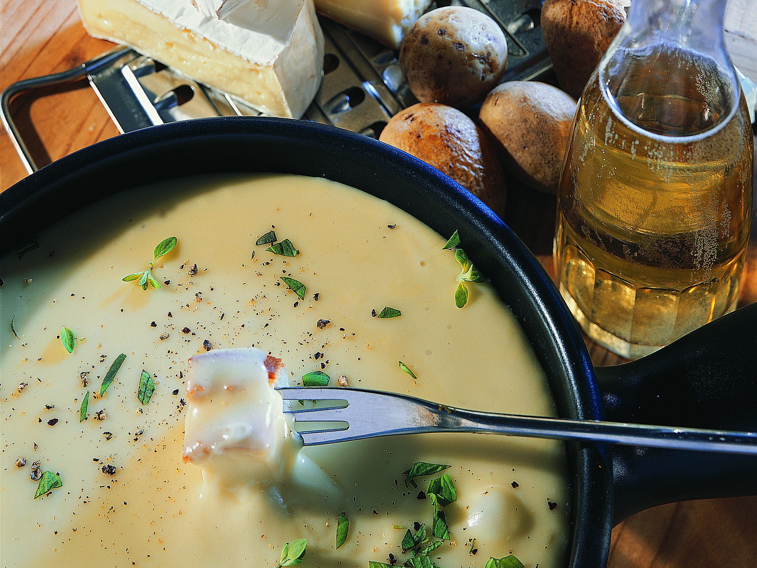 Camembert-Kartoffel-Fondue