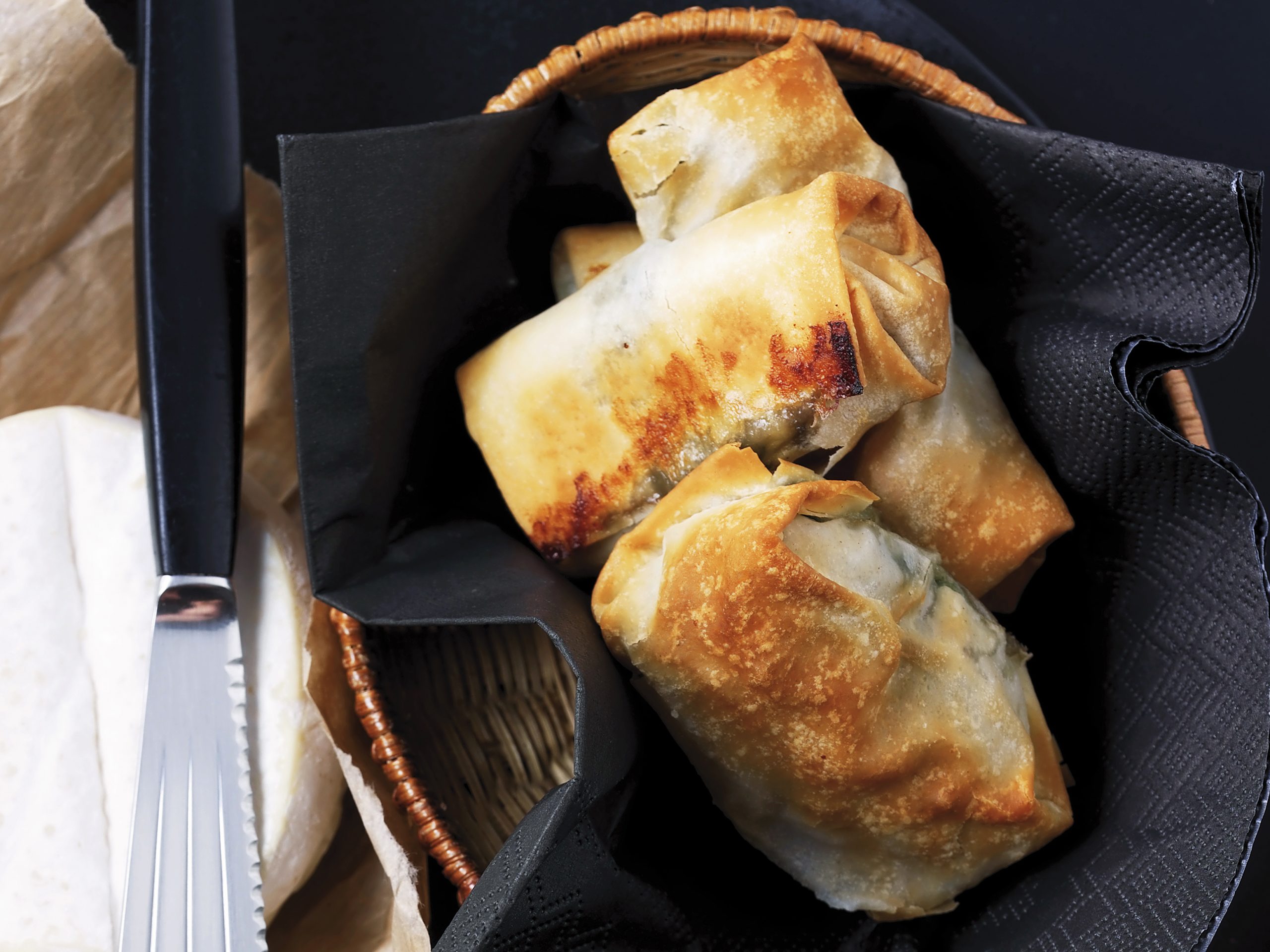 Mini-strudels camembert-épinards