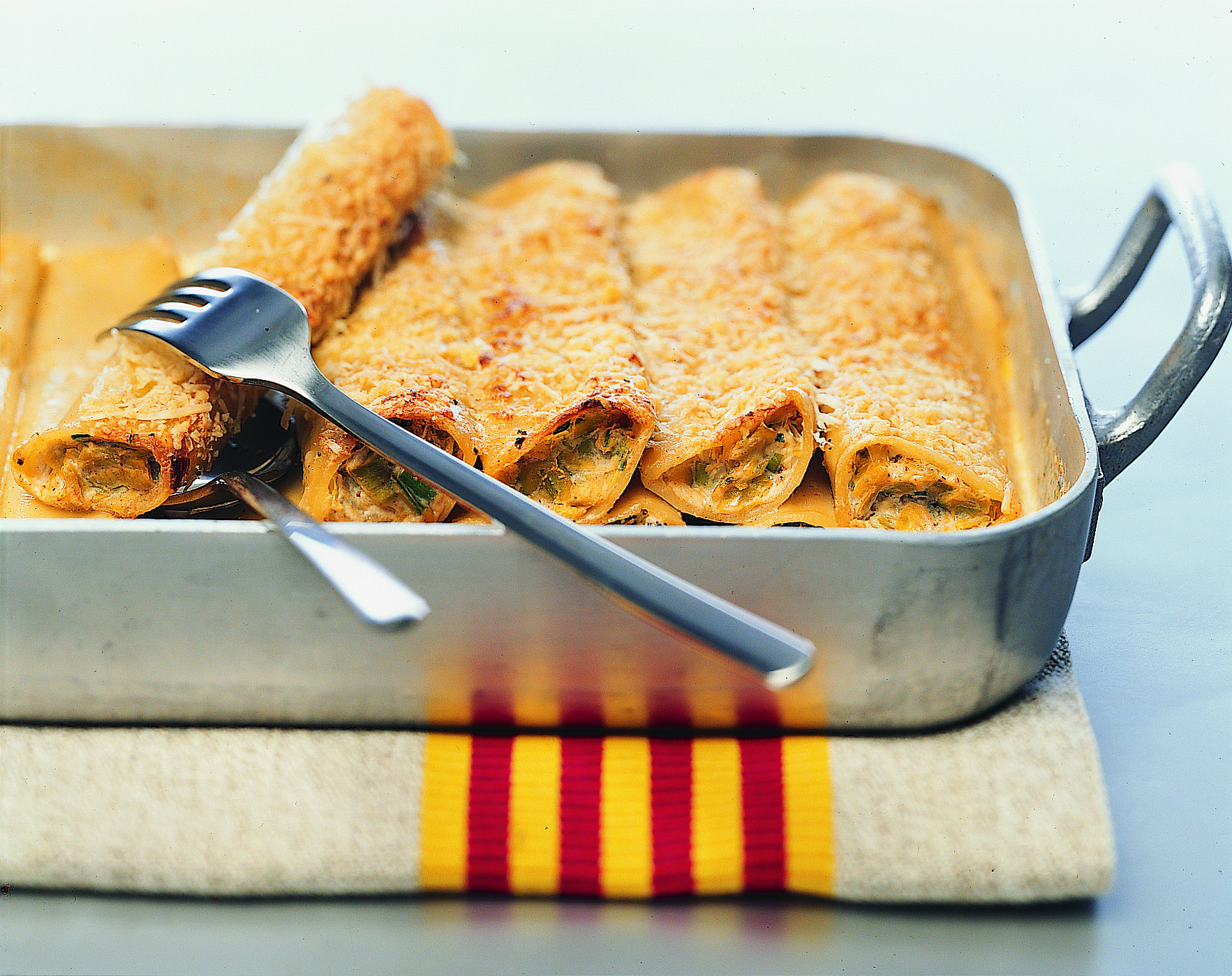Cannelloni mit Lauch- und Morchelfüllung