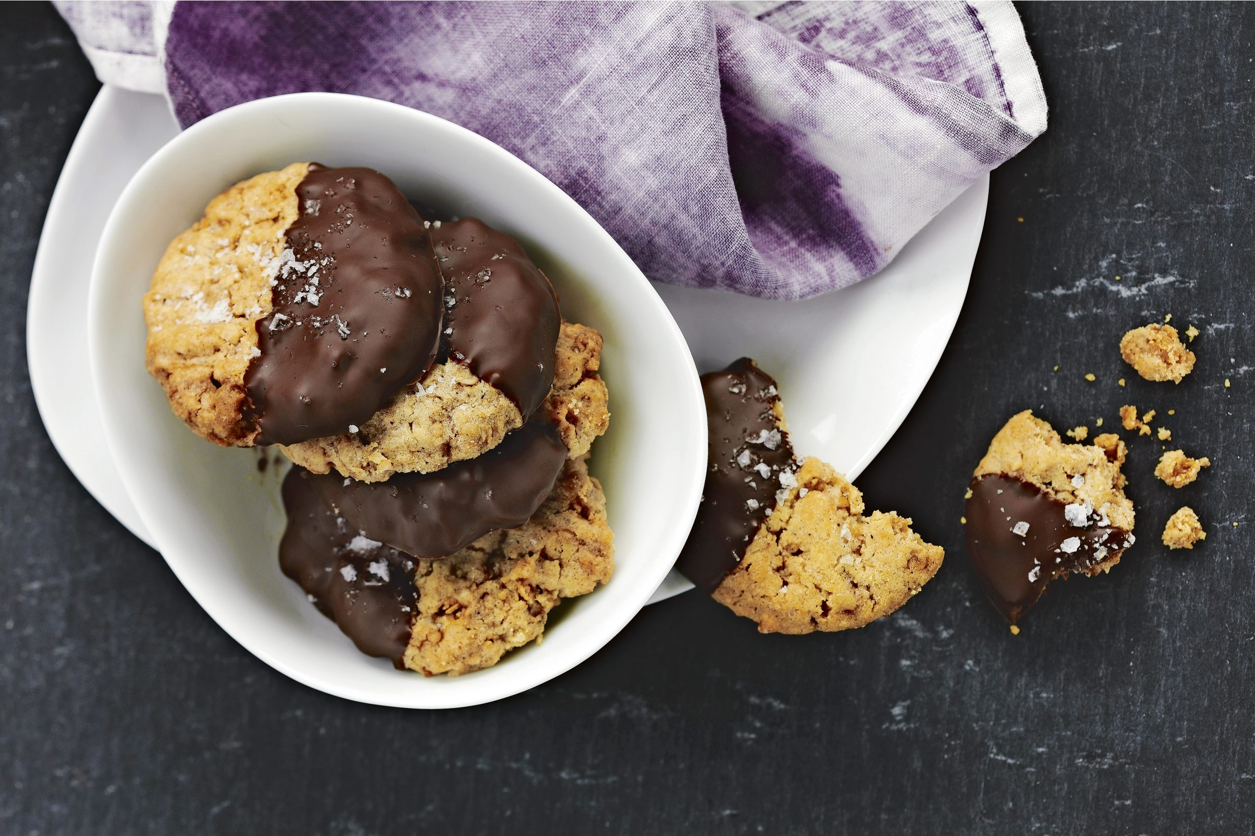 Cookies flocons d'avoine-caramel