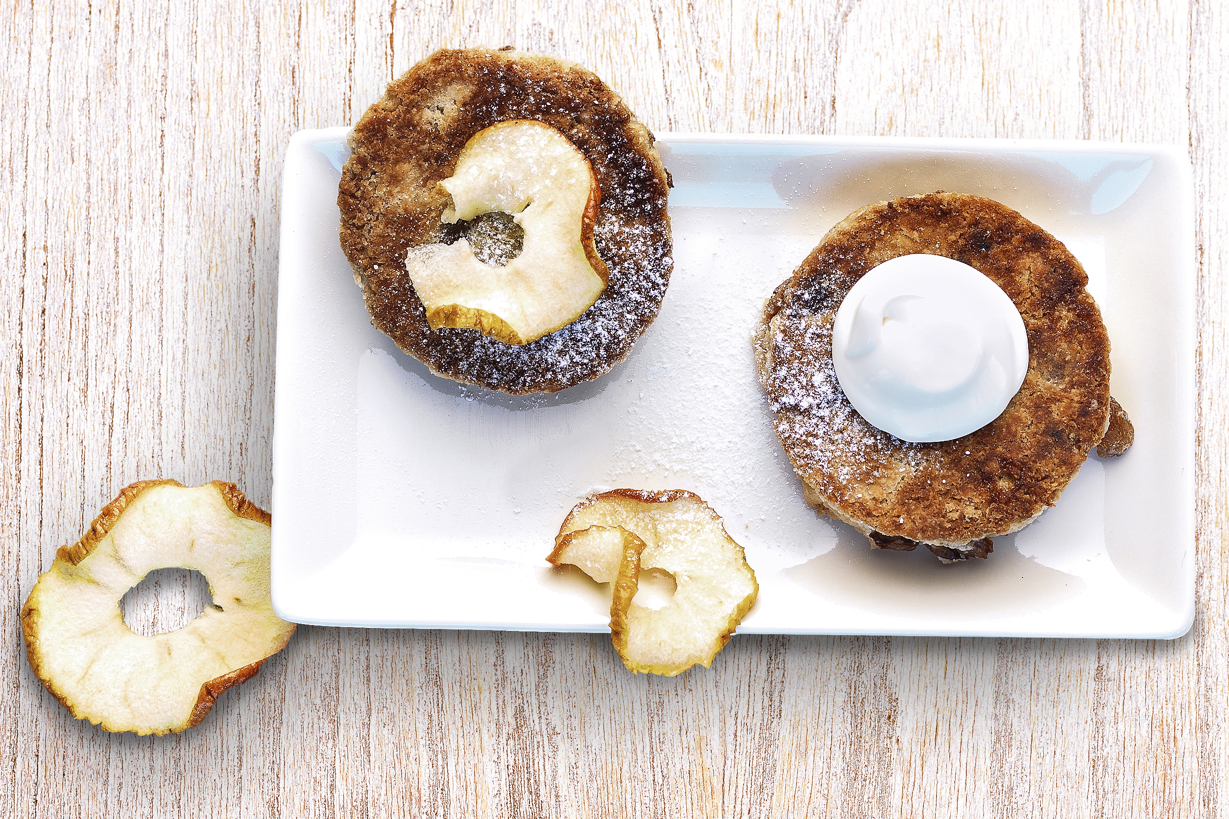 Welsh cakes et chips de pommes