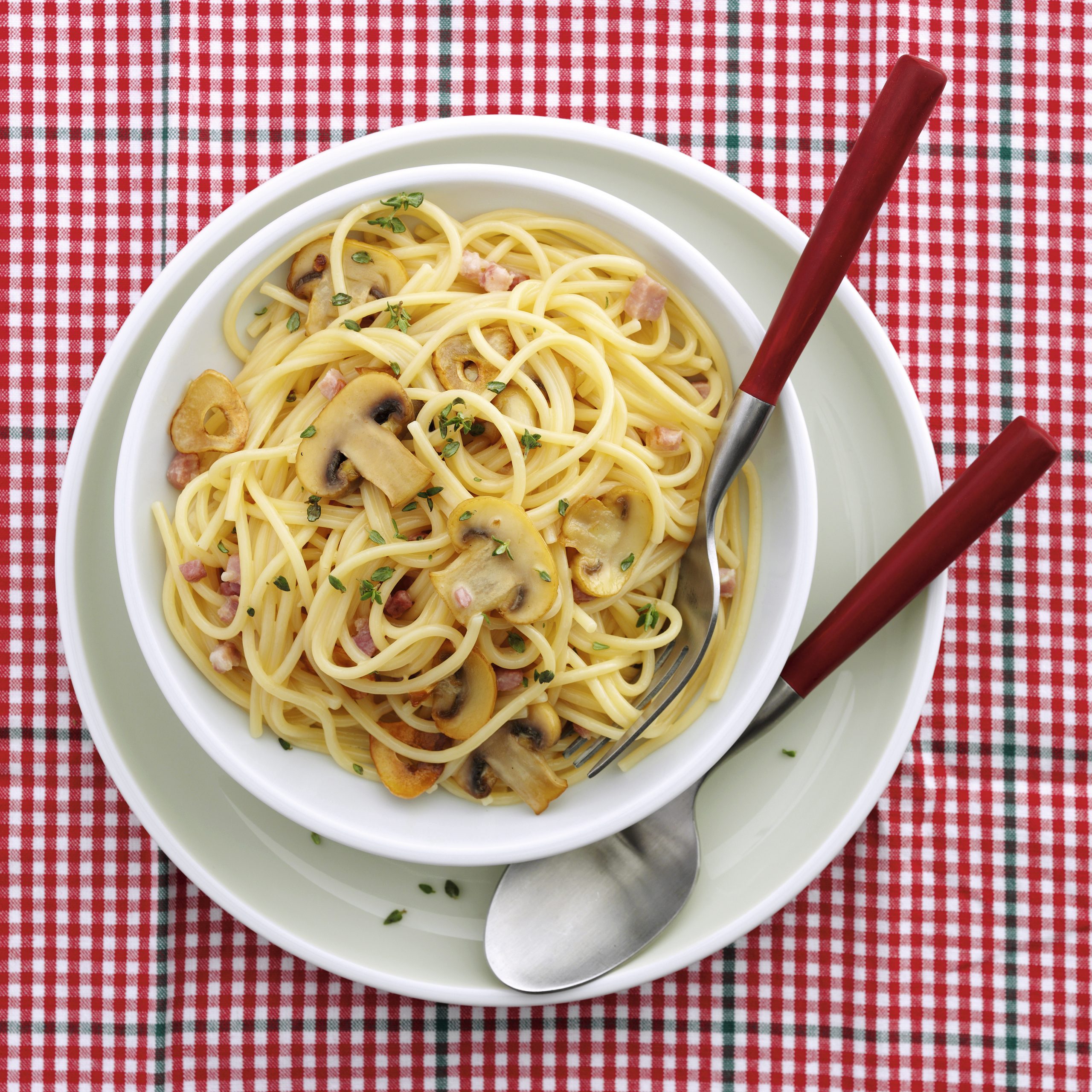 Spaghetti aux champignons