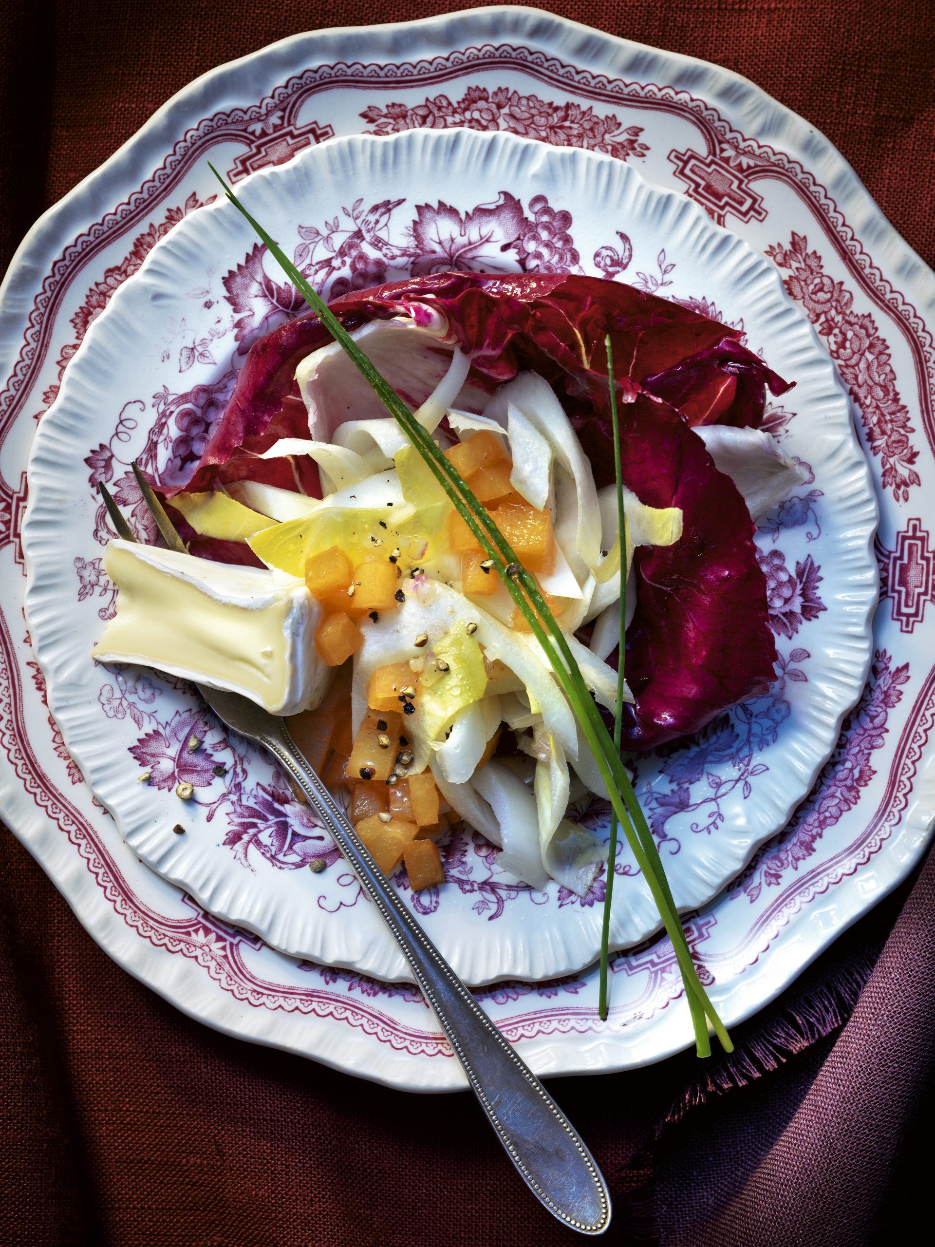 Chicorée-Käse-Salat mit Quitten