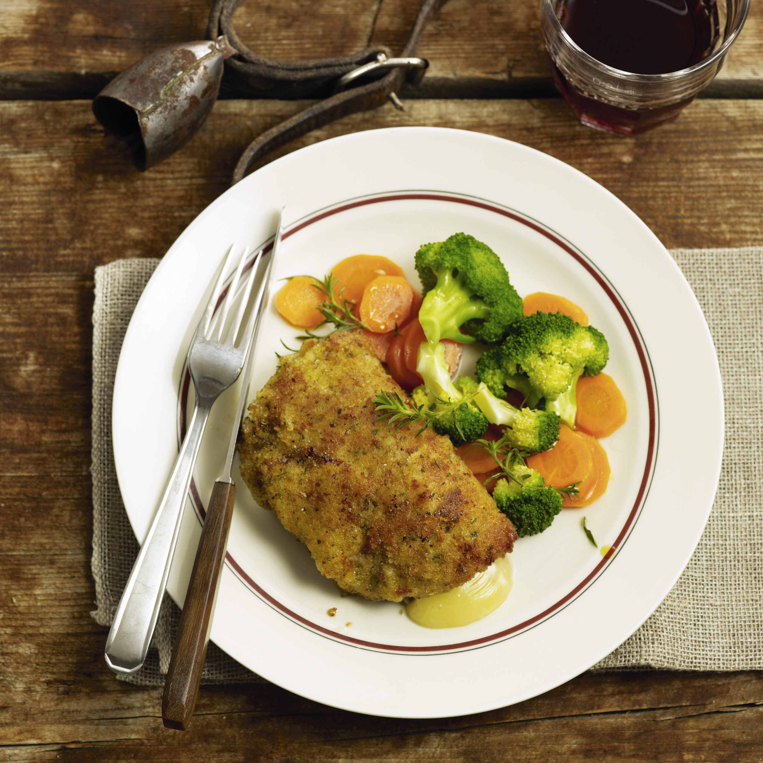Cordon bleu avec panure aux herbes