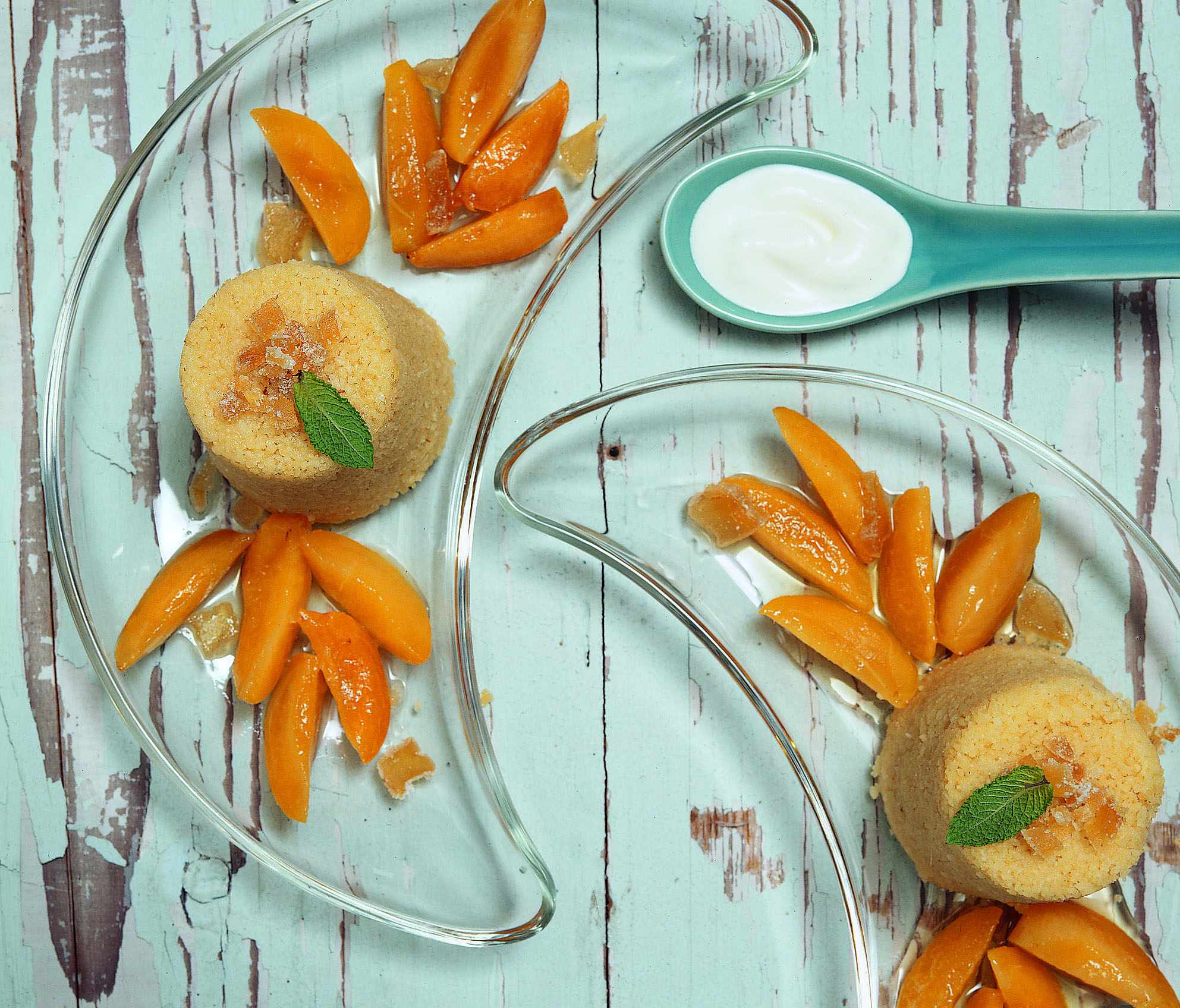Timbales de couscous aux abricots