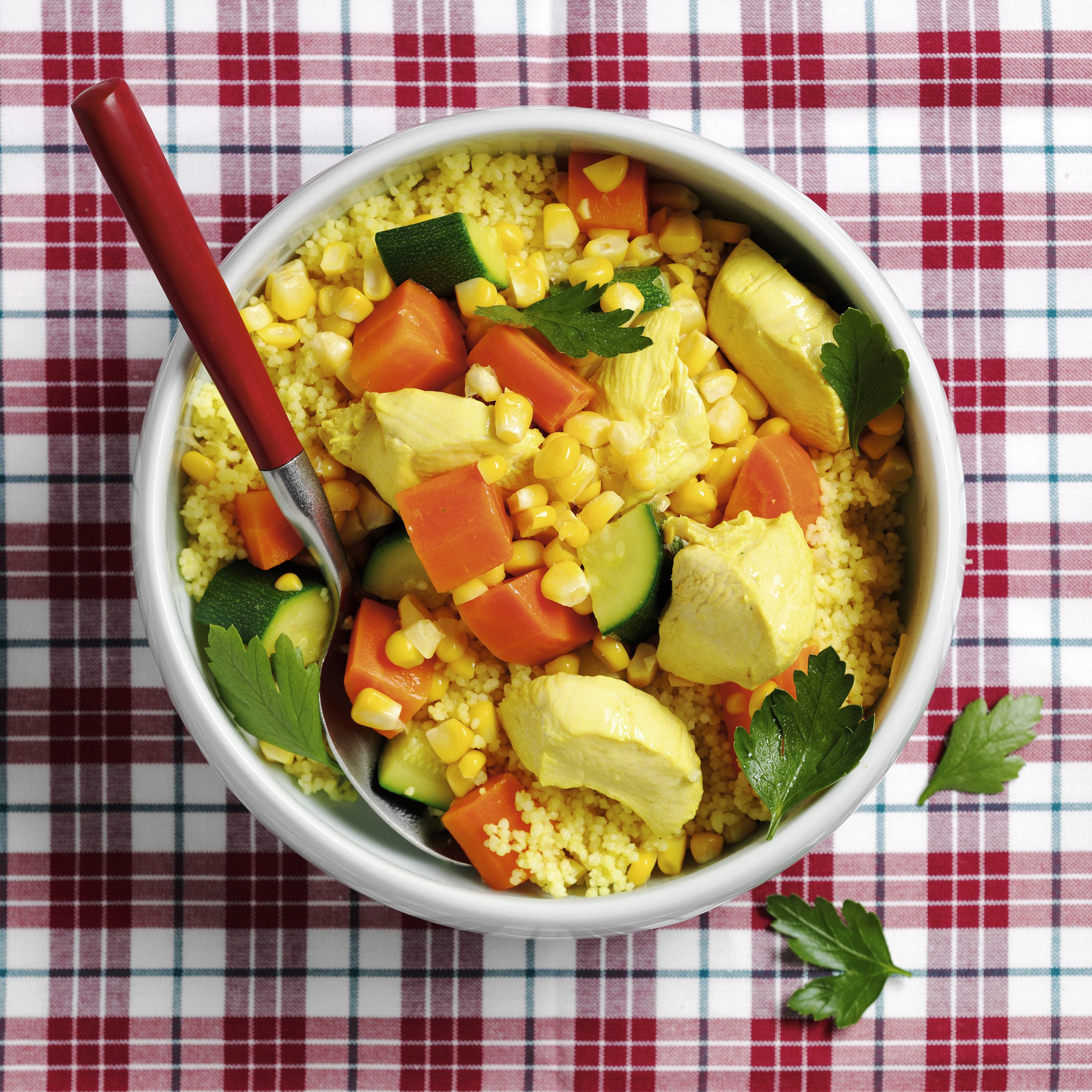 Couscous mit Safran-Poulet