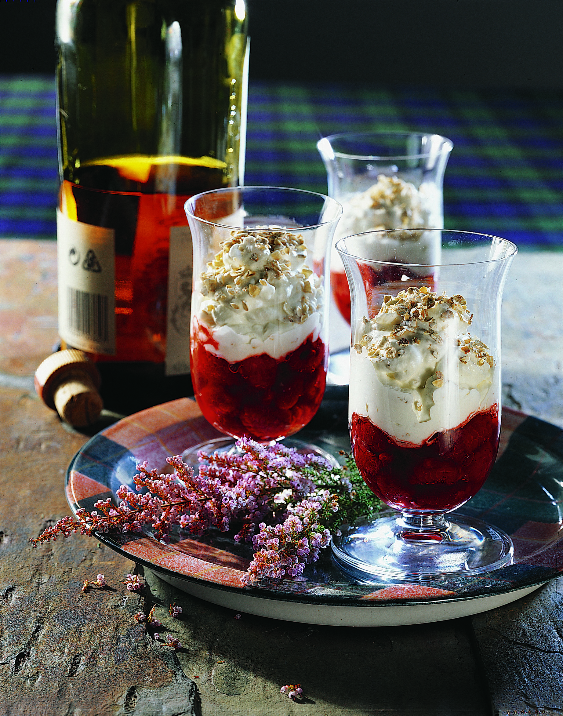 Cream crowdie (crème aux flocons d'avoine et framboises)