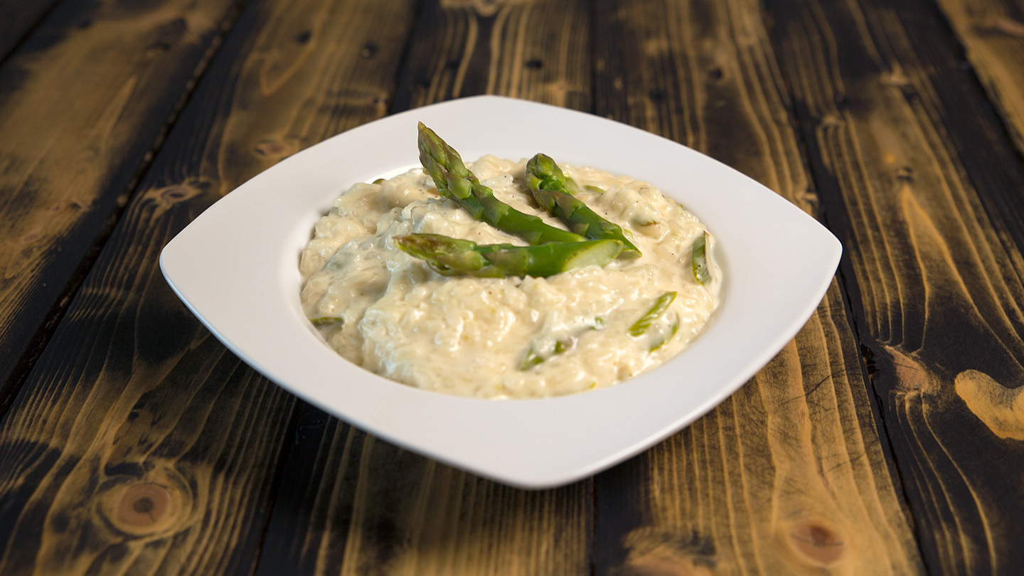 Cremiges Spargelrisotto