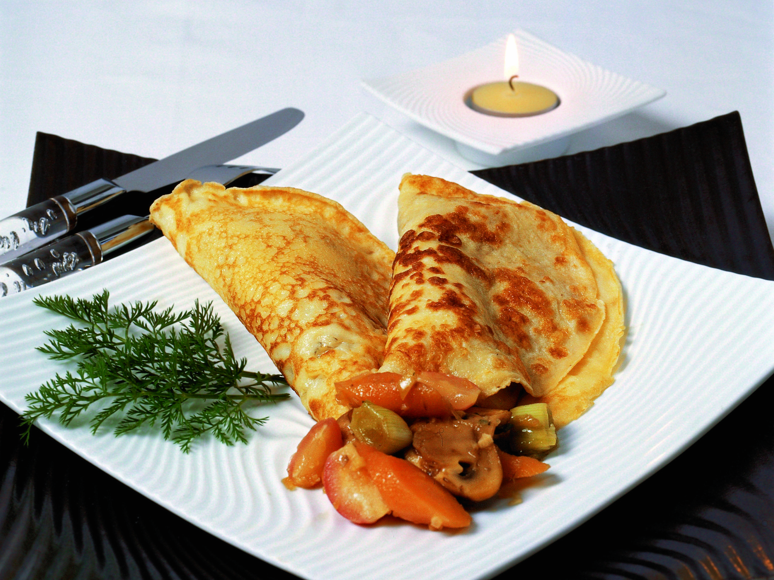 Crêpe aux légumes printaniers