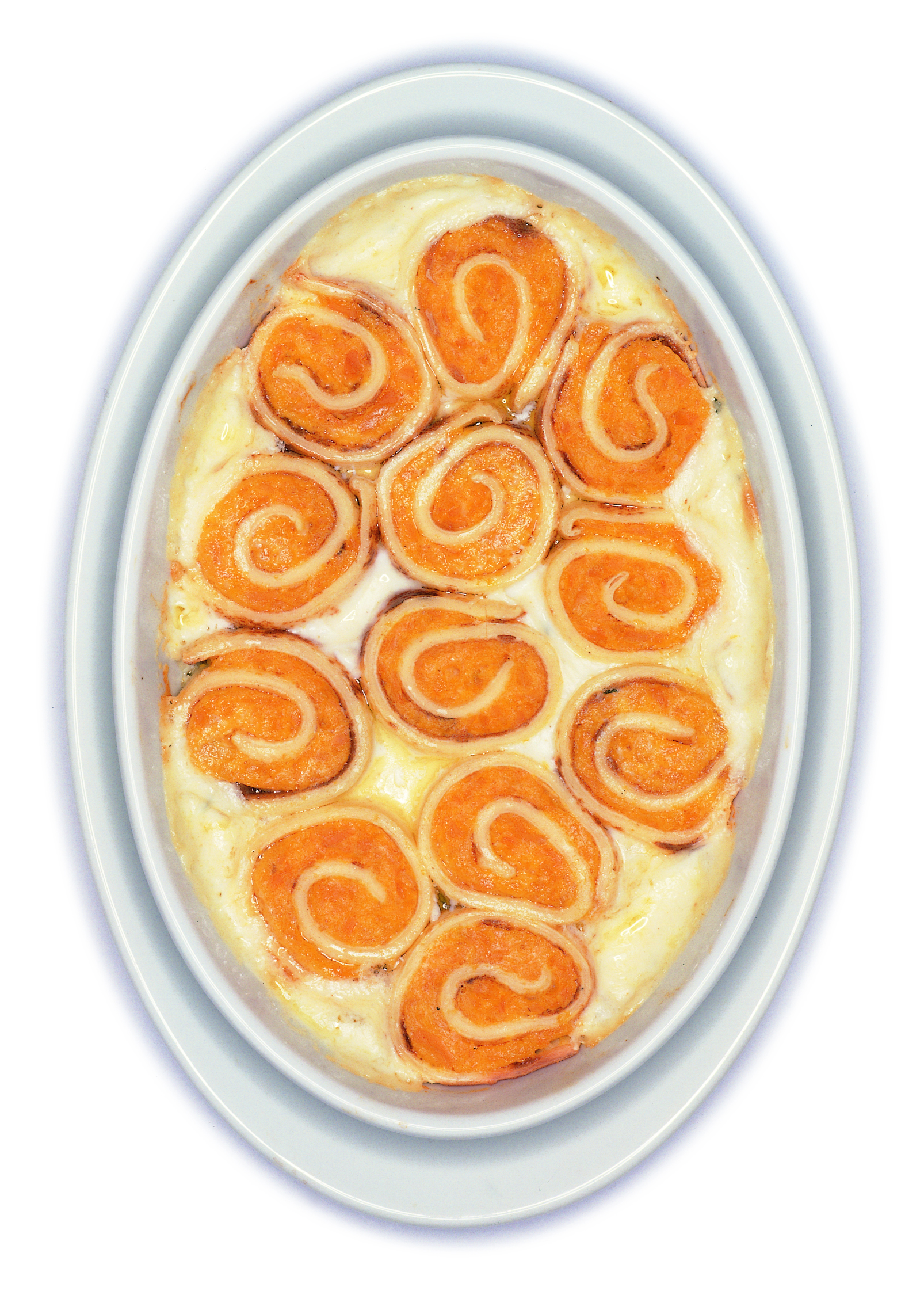 Roulades de crêpe fourrées aux carottes