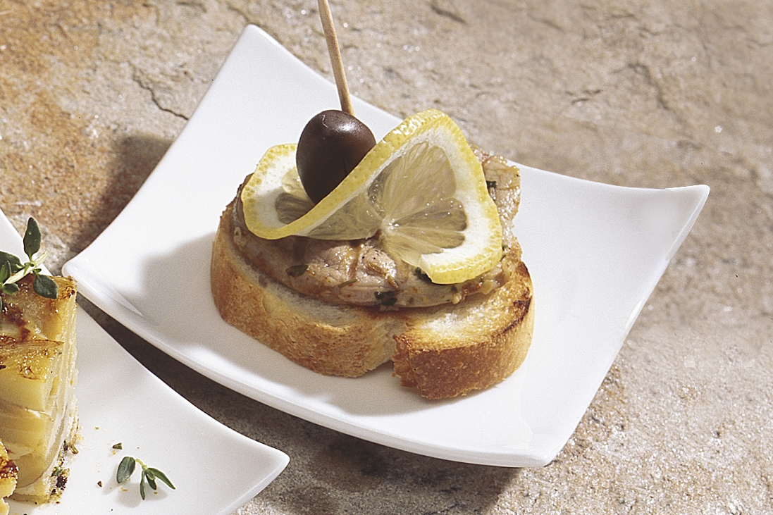 Crostini mit mariniertem Schweinsfilet