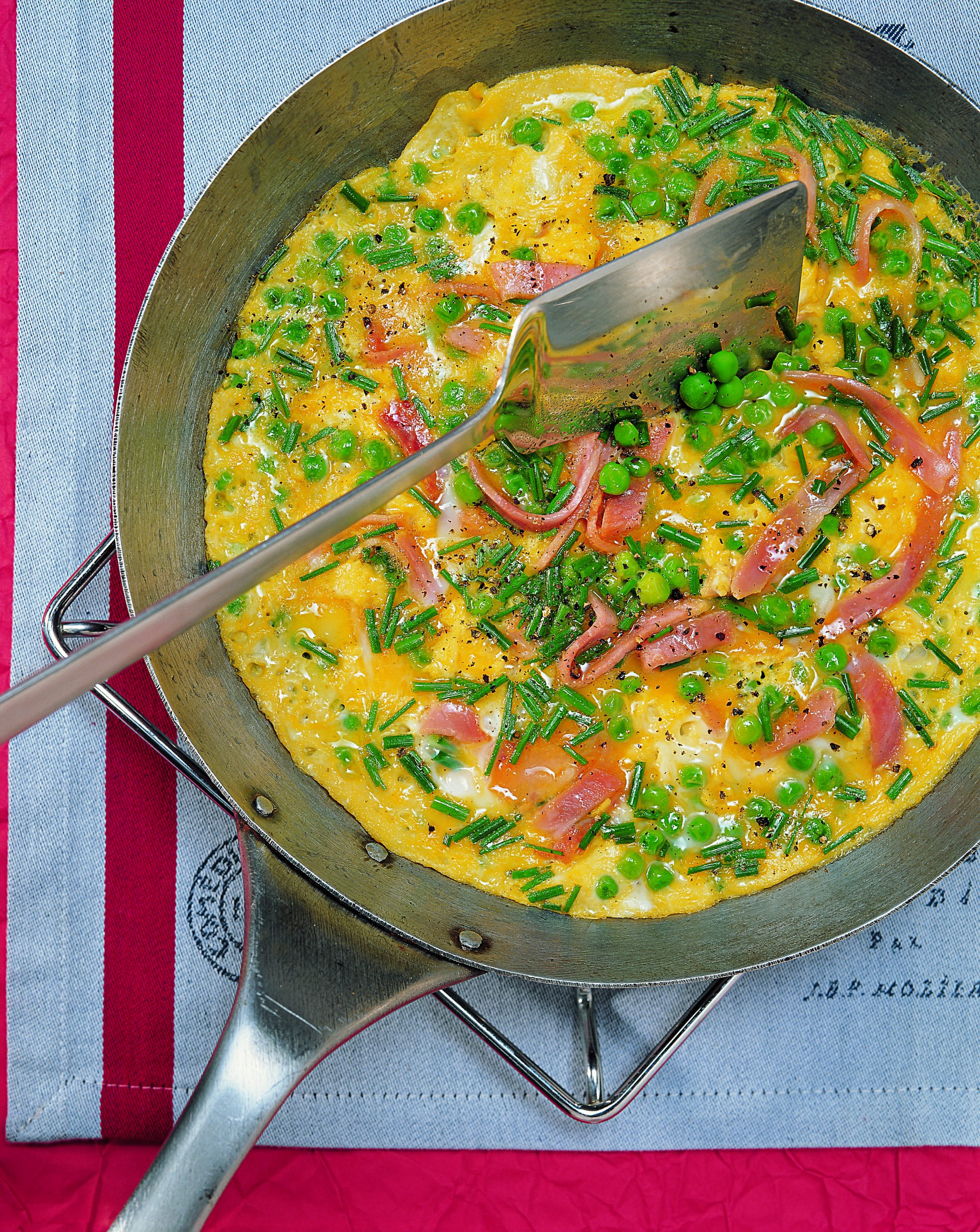 Erbsen-Schinken-Omelette (Low Carb)