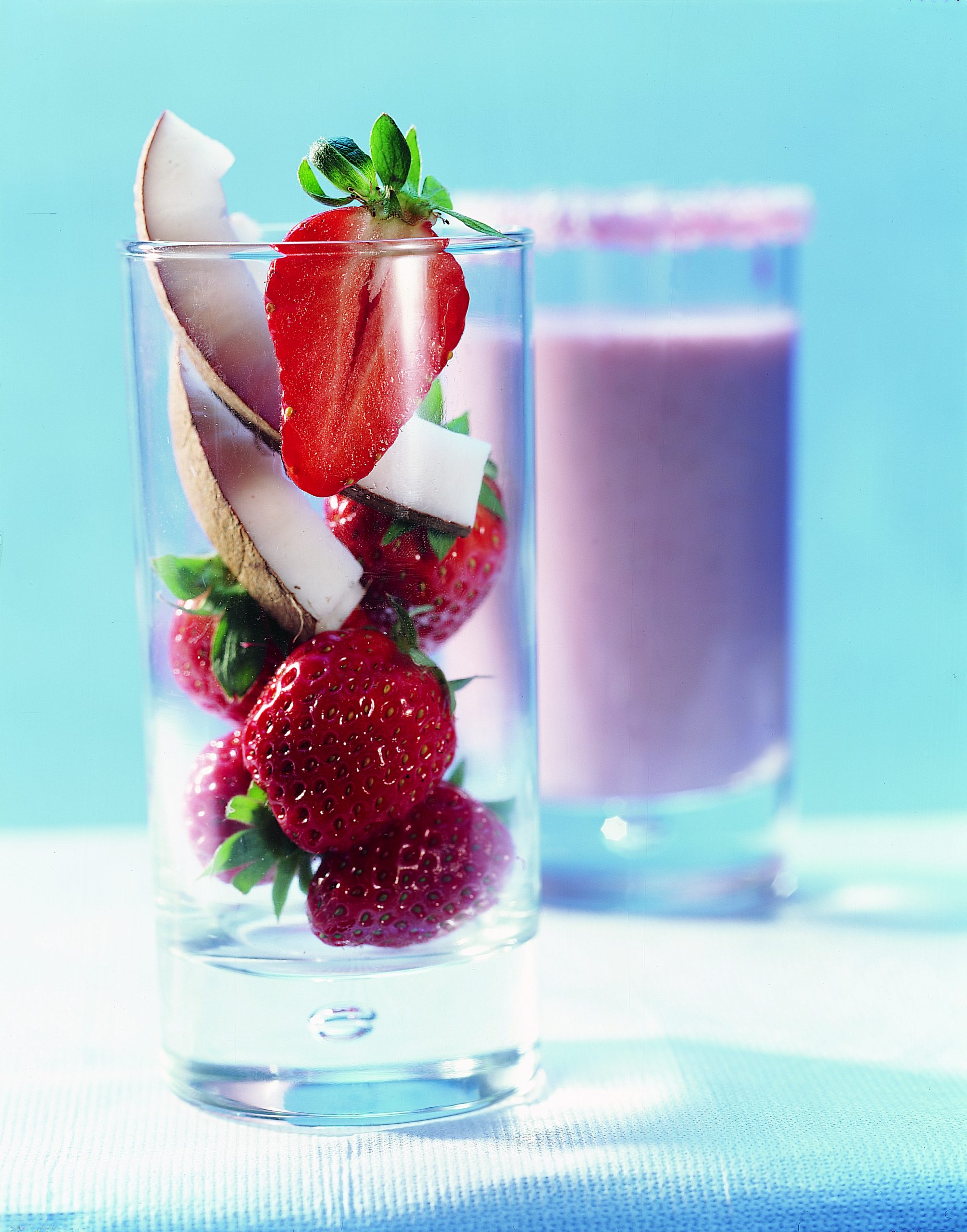 Frappé fraise et noix de coco