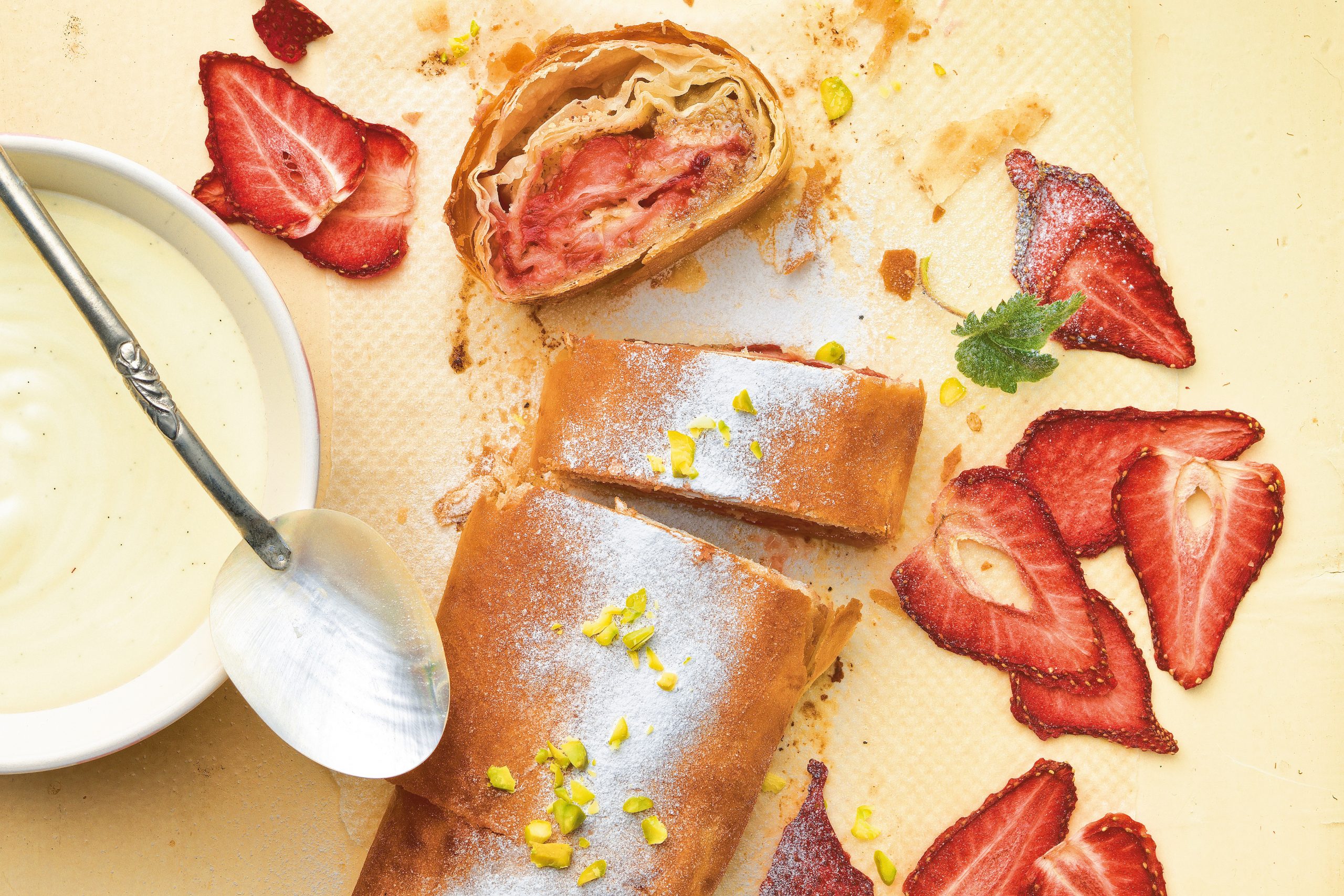 Mini-strudels aux fraises