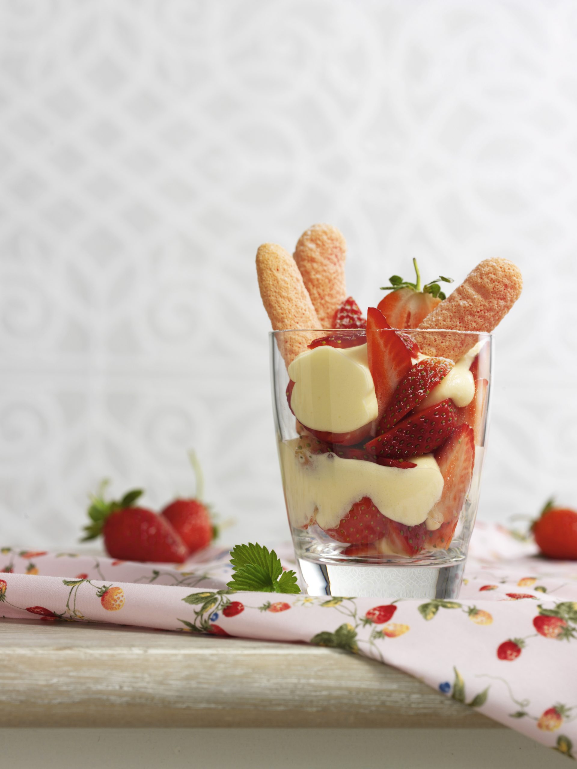 Tiramisu aux fraises en verrine