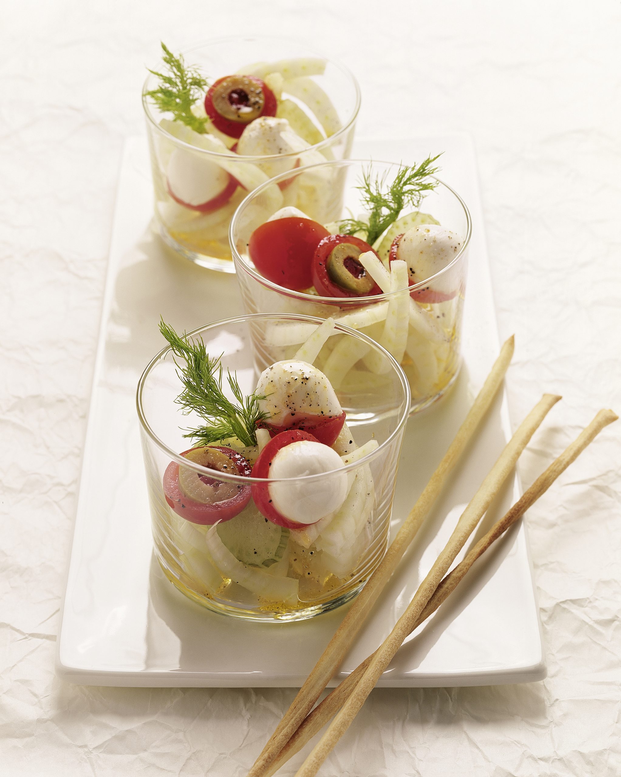 Fenchelsalat mit gefüllten Cherrytomaten