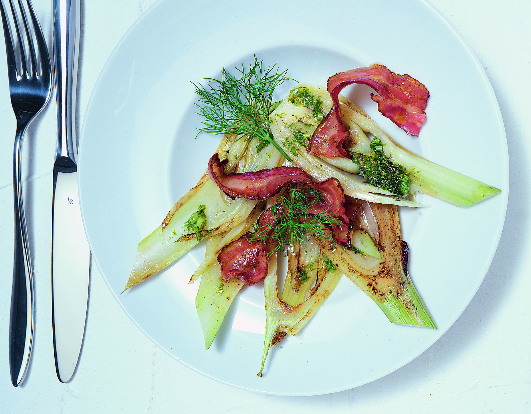 Salade de fenouil au lard