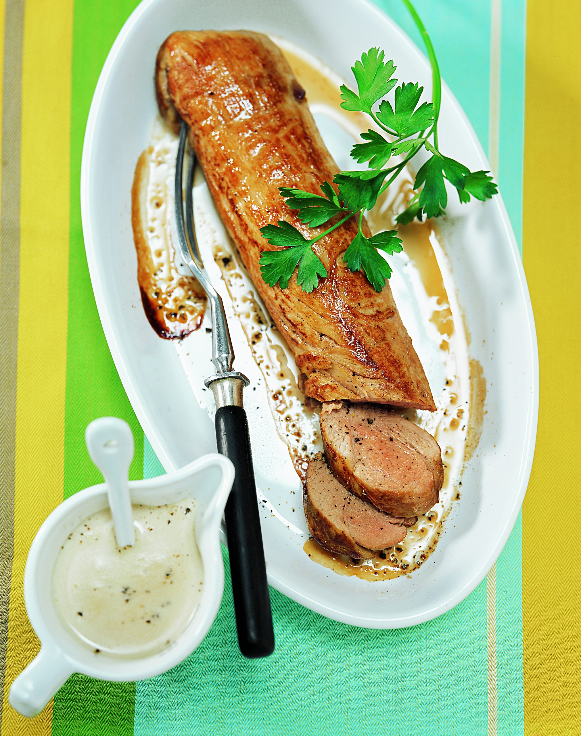 Filet an Rahmsauce