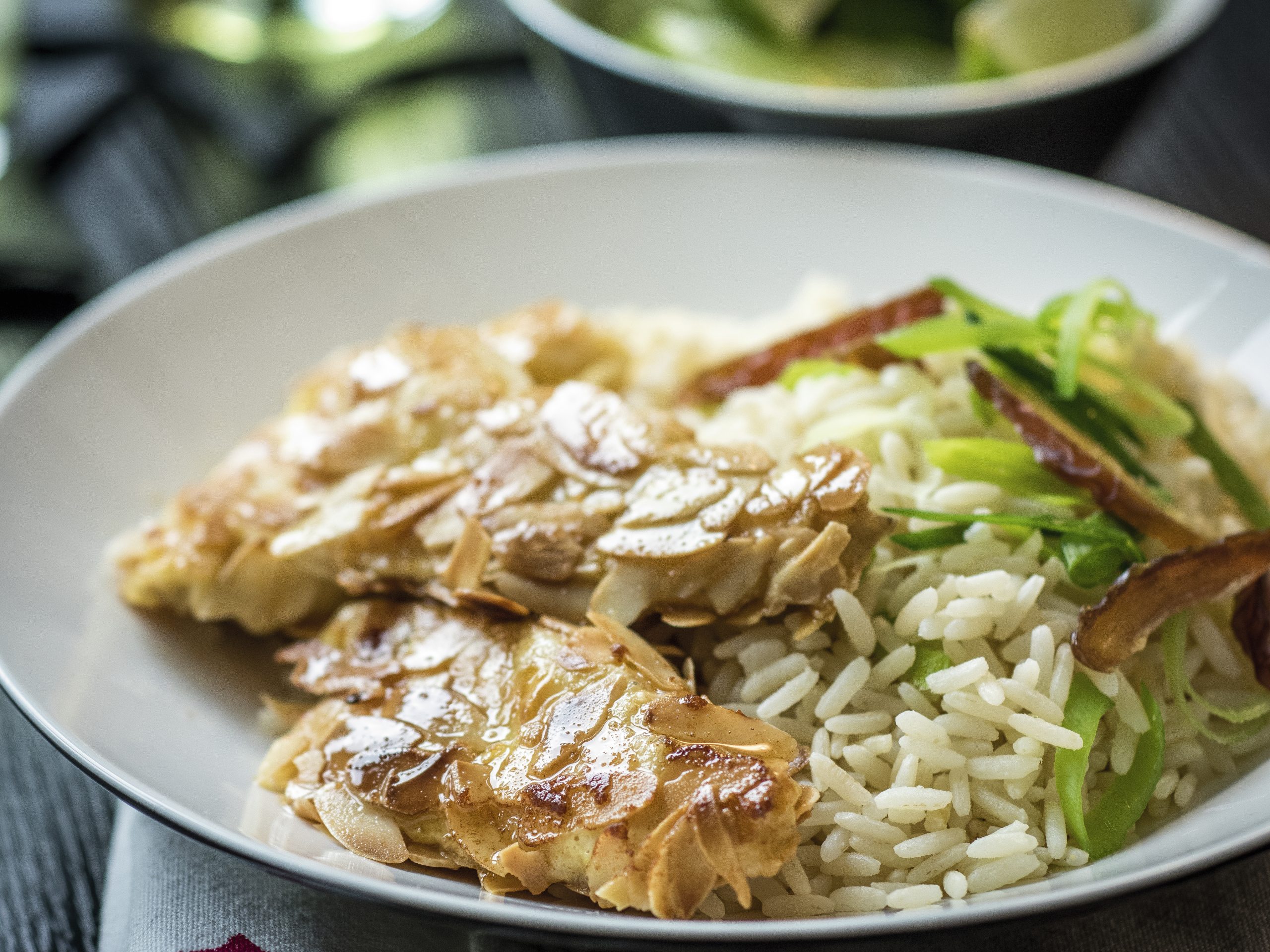 Poisson en croûte d'amandes