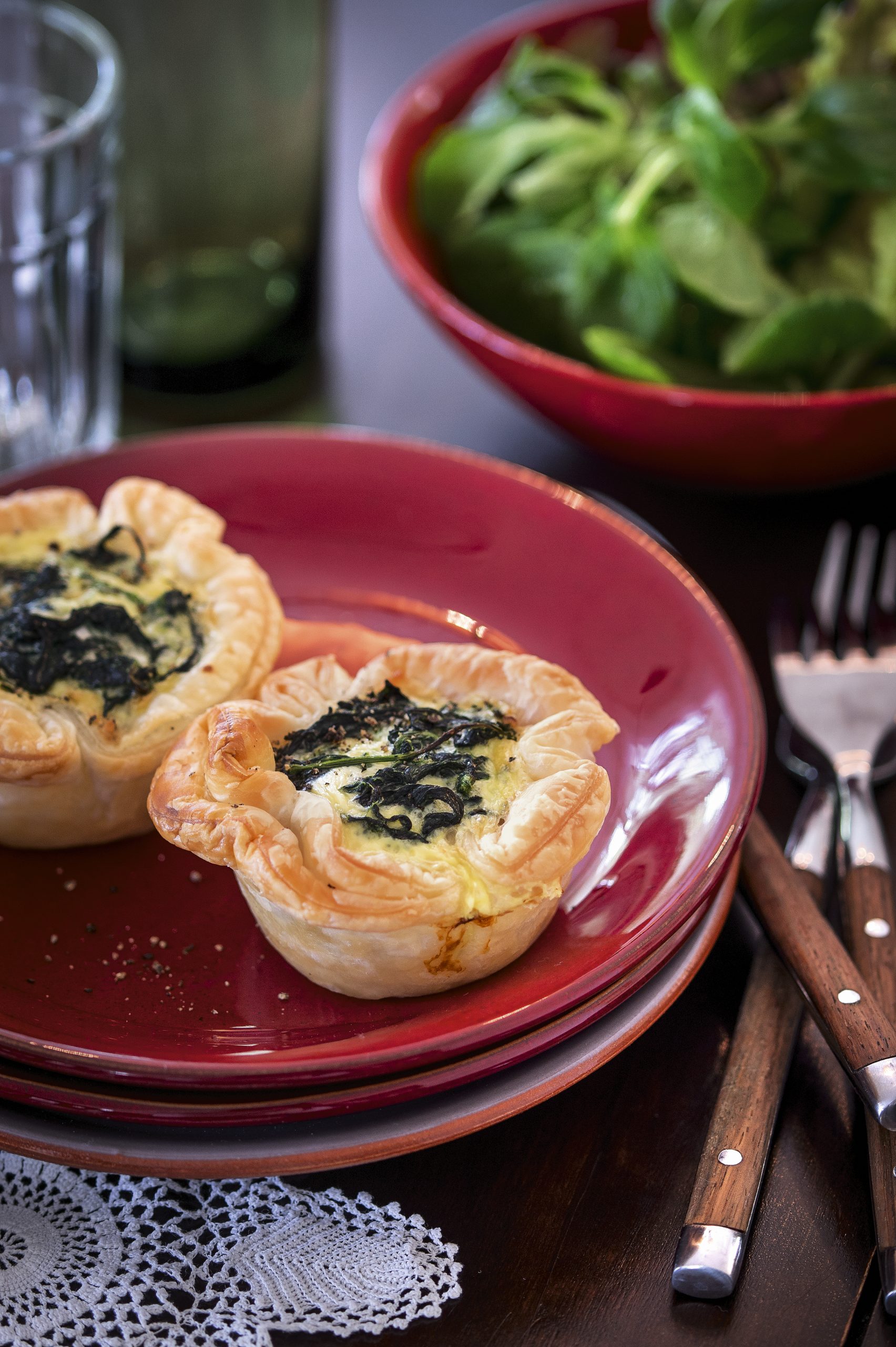 Tartelettes au poisson et aux épinards