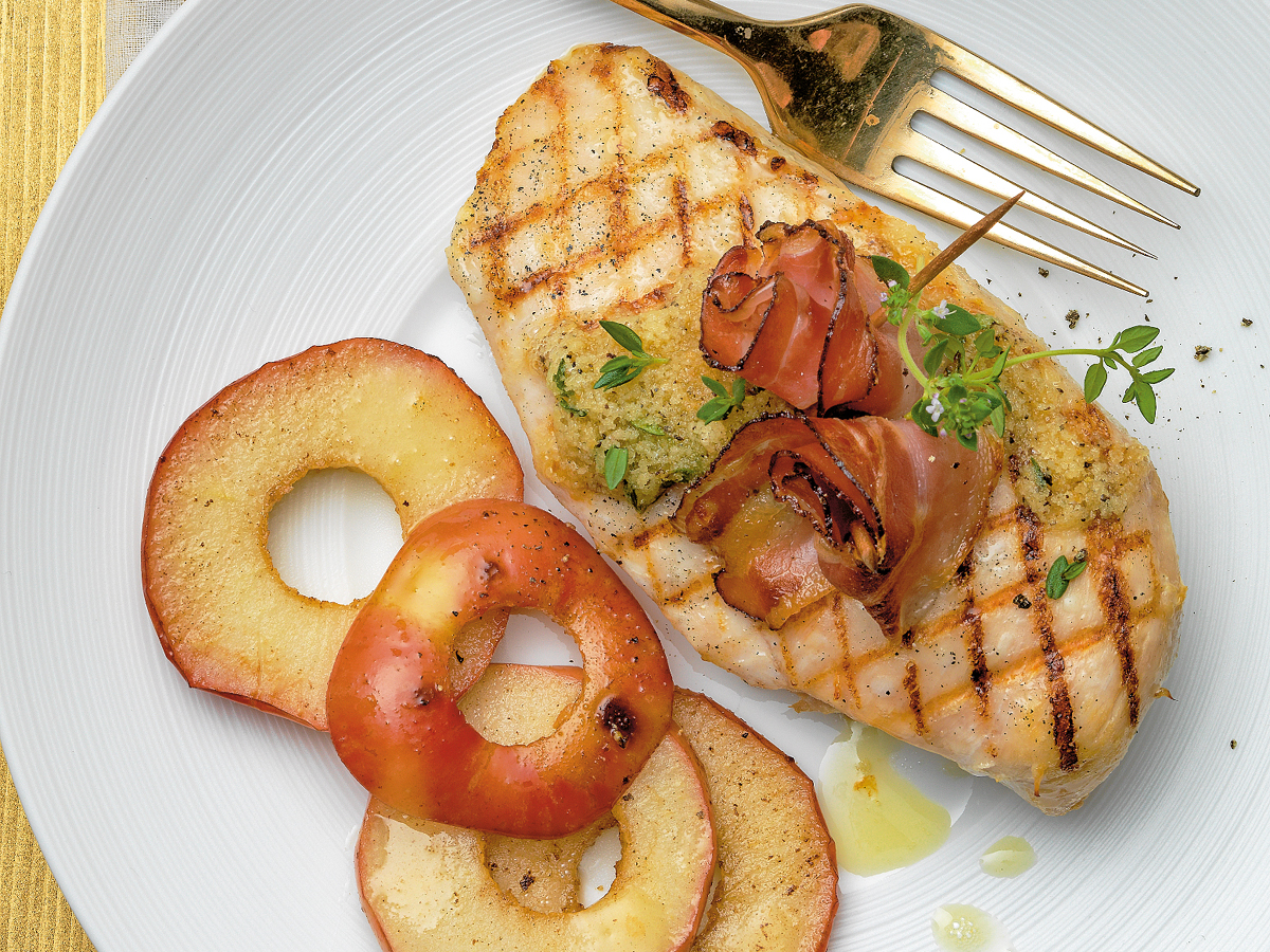 Escalopes de poulet flambées au calvados