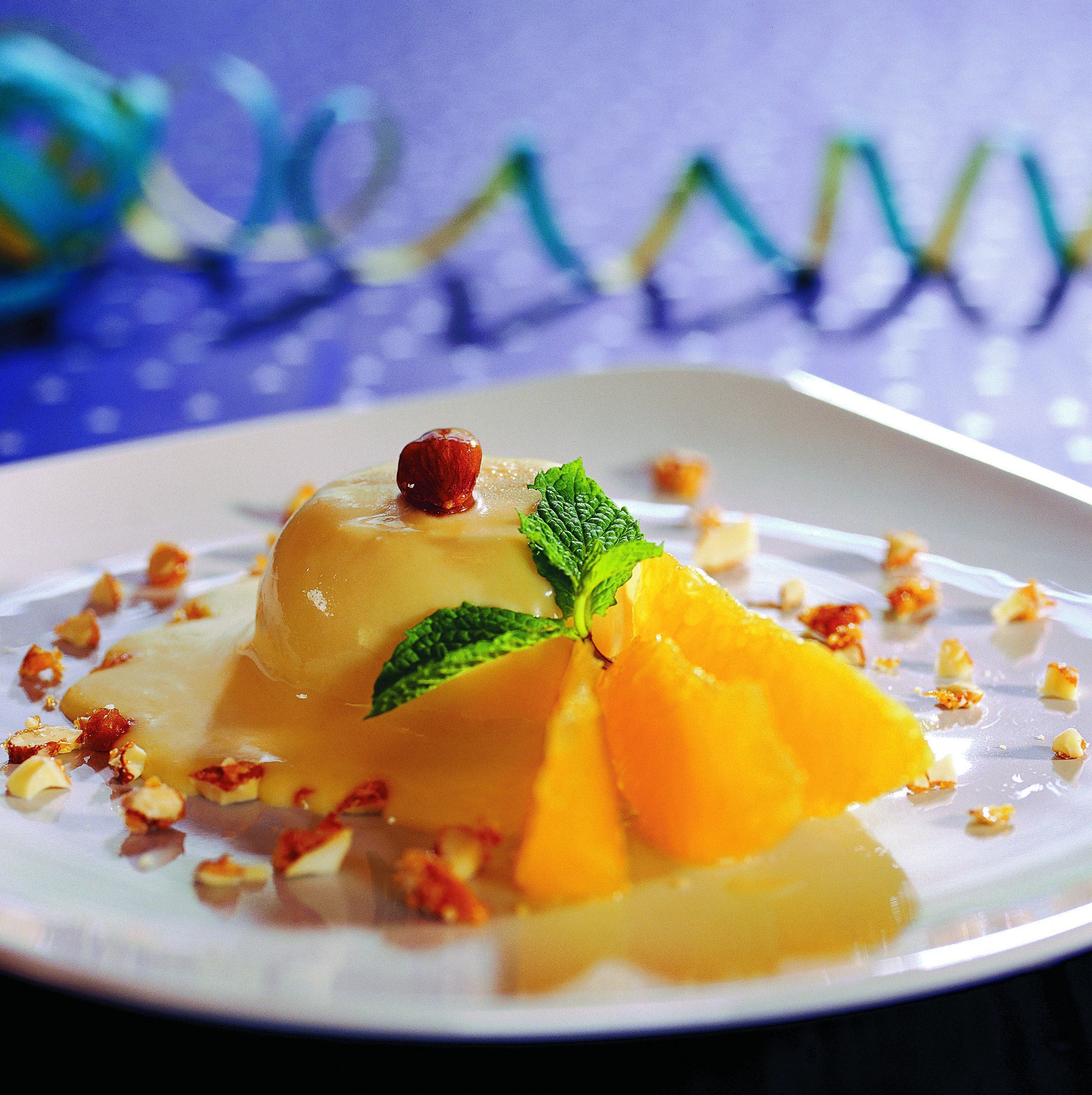 Parfait flambé aux amandes