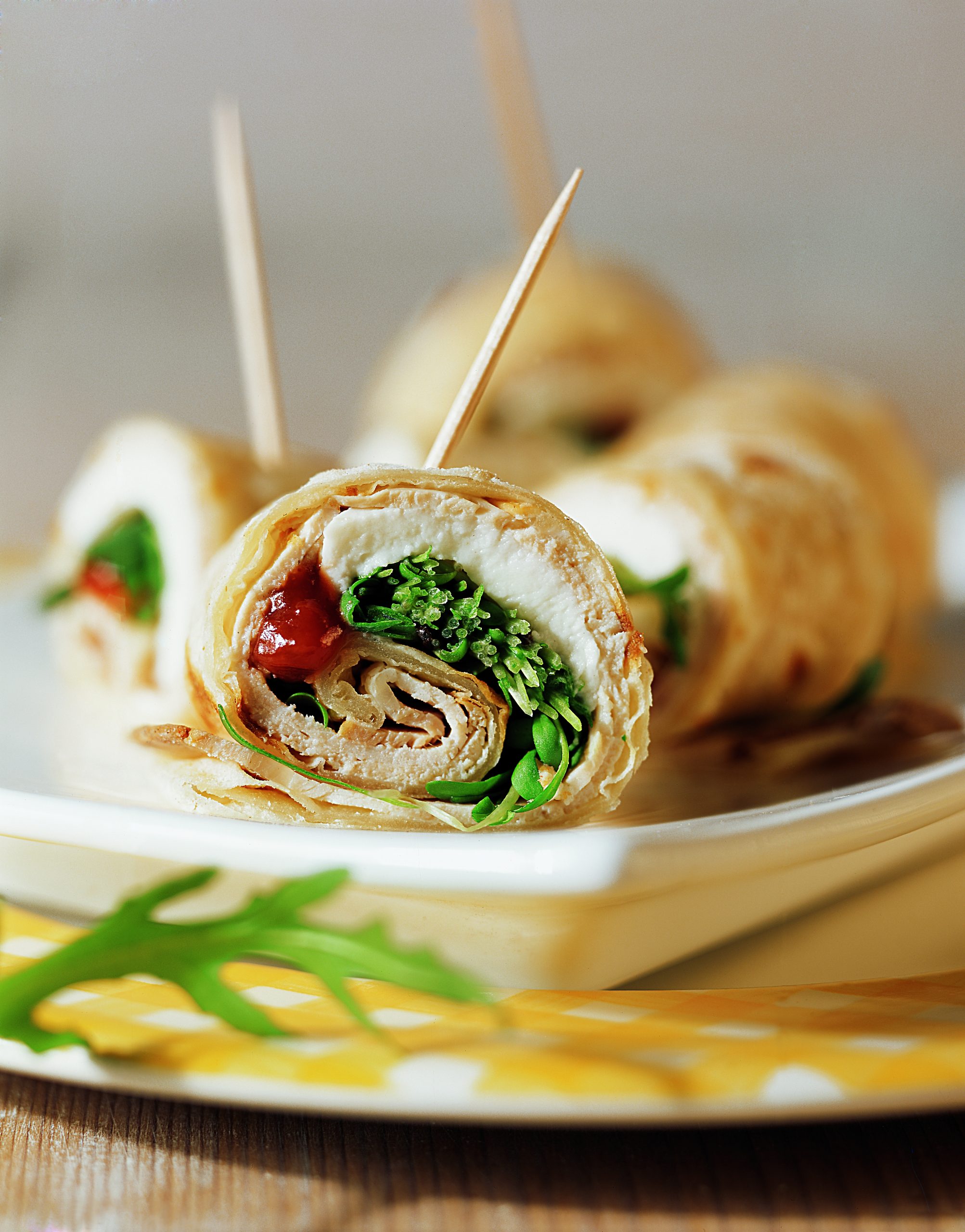 Wraps à la viande et à la mozzarella
