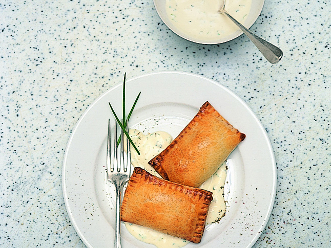 Chaussons de viande à la ciboulette
